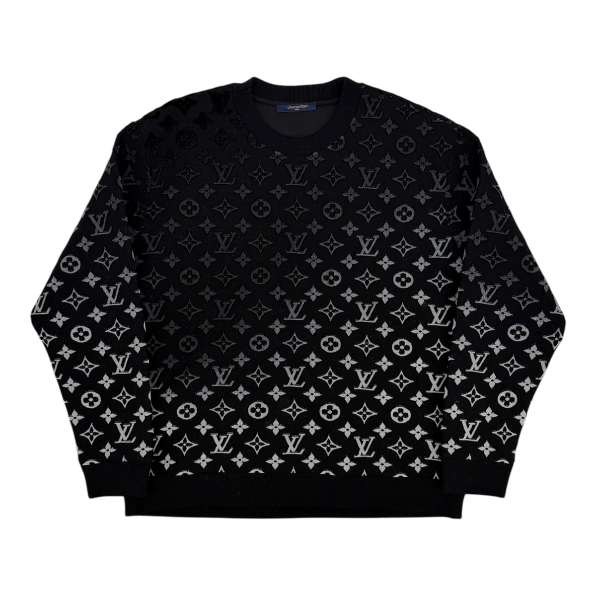 Black & White Gradient Monogram Sweater