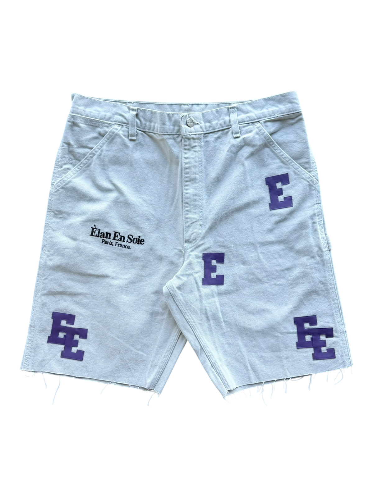 Purple Patch White Carpenter Shorts