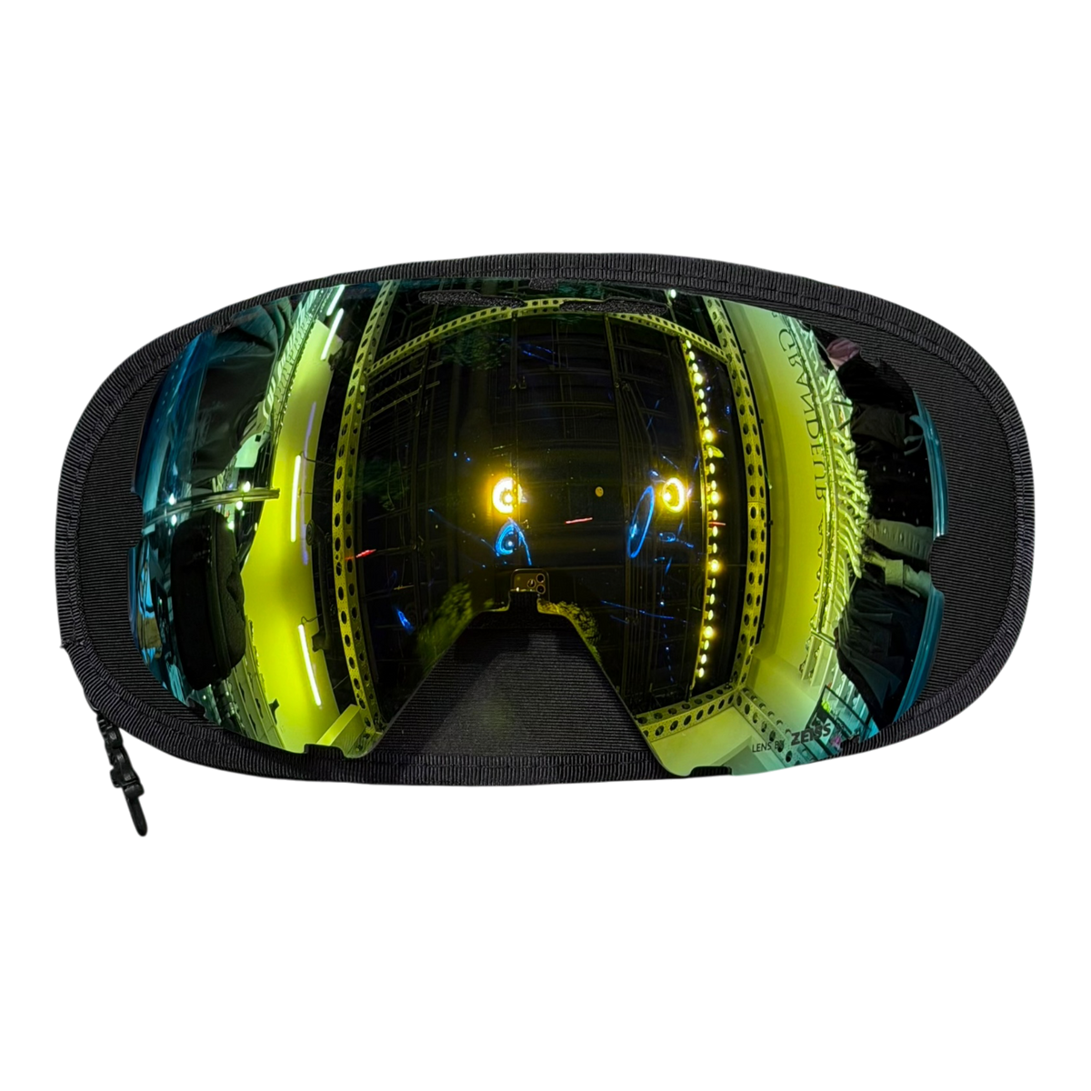 Black Gradient Floral Ski Goggles