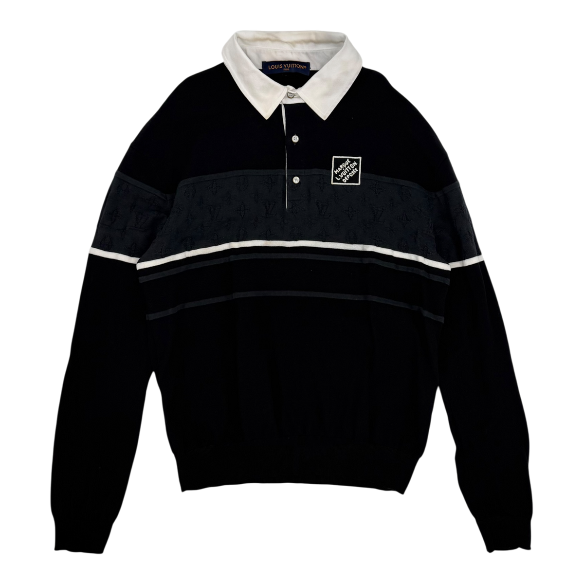 Monogram Jacquard L/S Polo Shirt