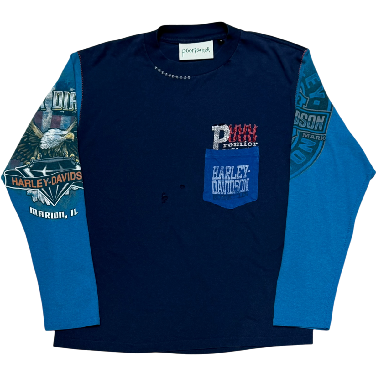 Blue Harley Tee Long Sleeve