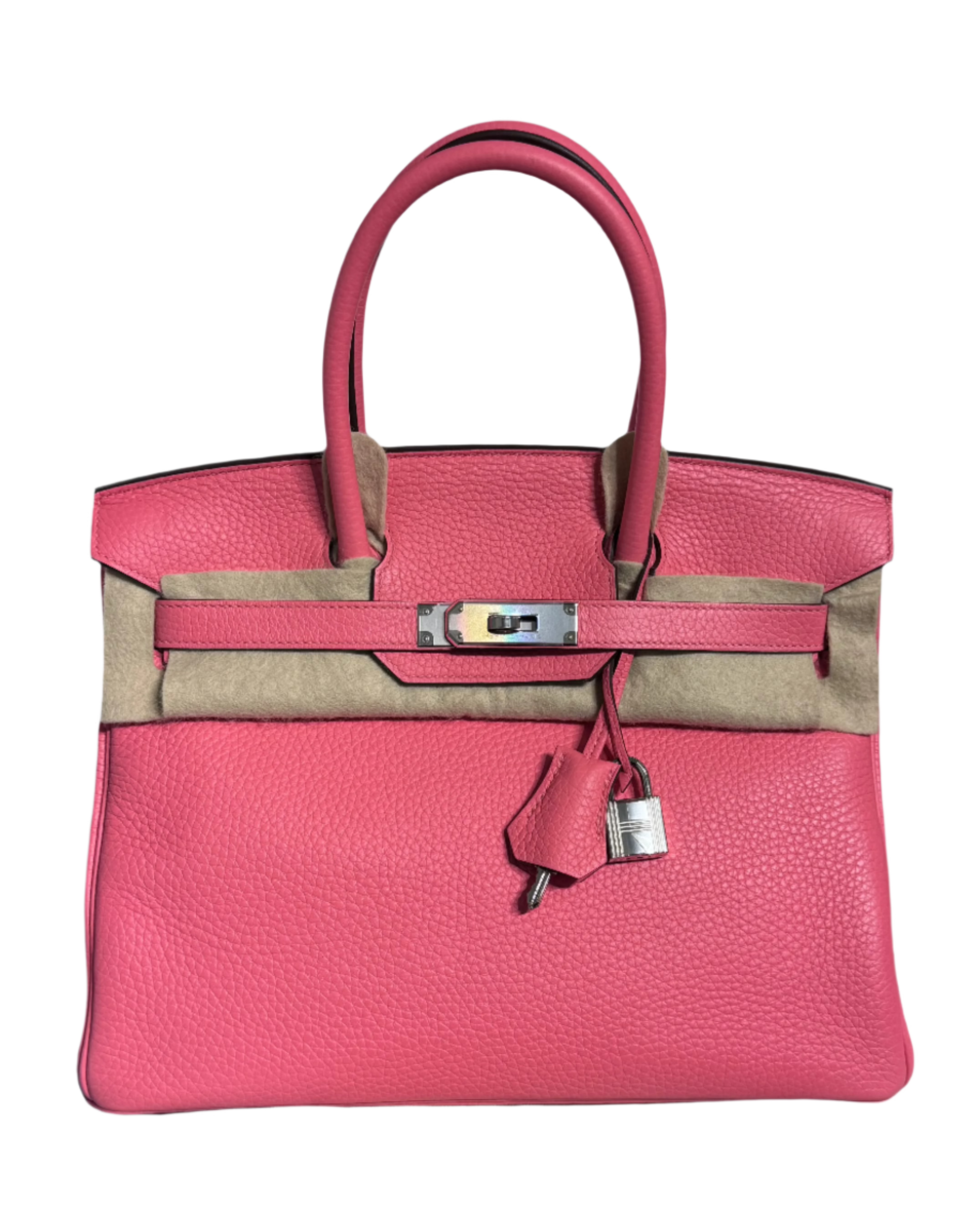 Rose Lipstick Birkin 30 with Palladium Hardware