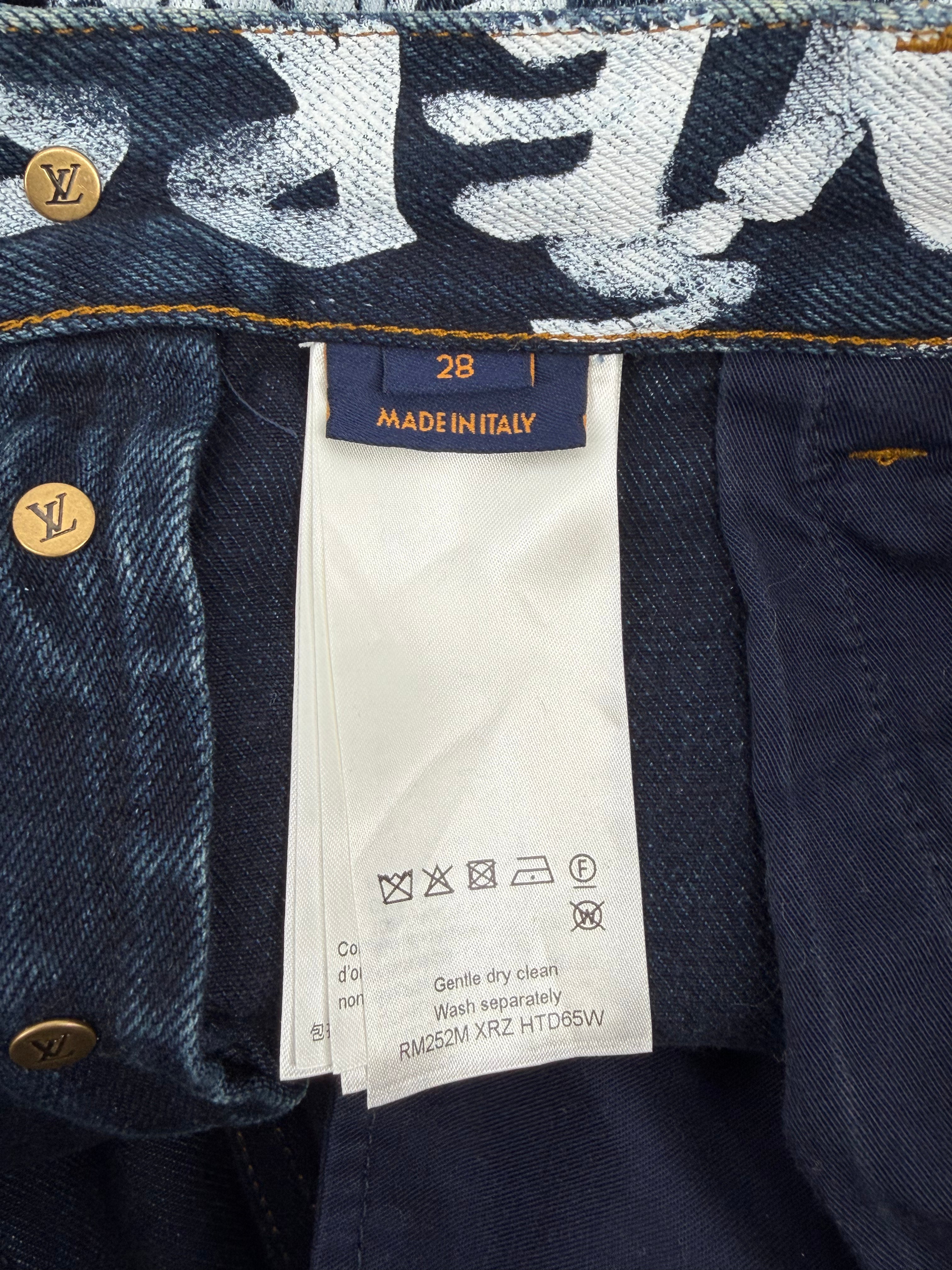Indigo Denim Graffiti Skate Pants