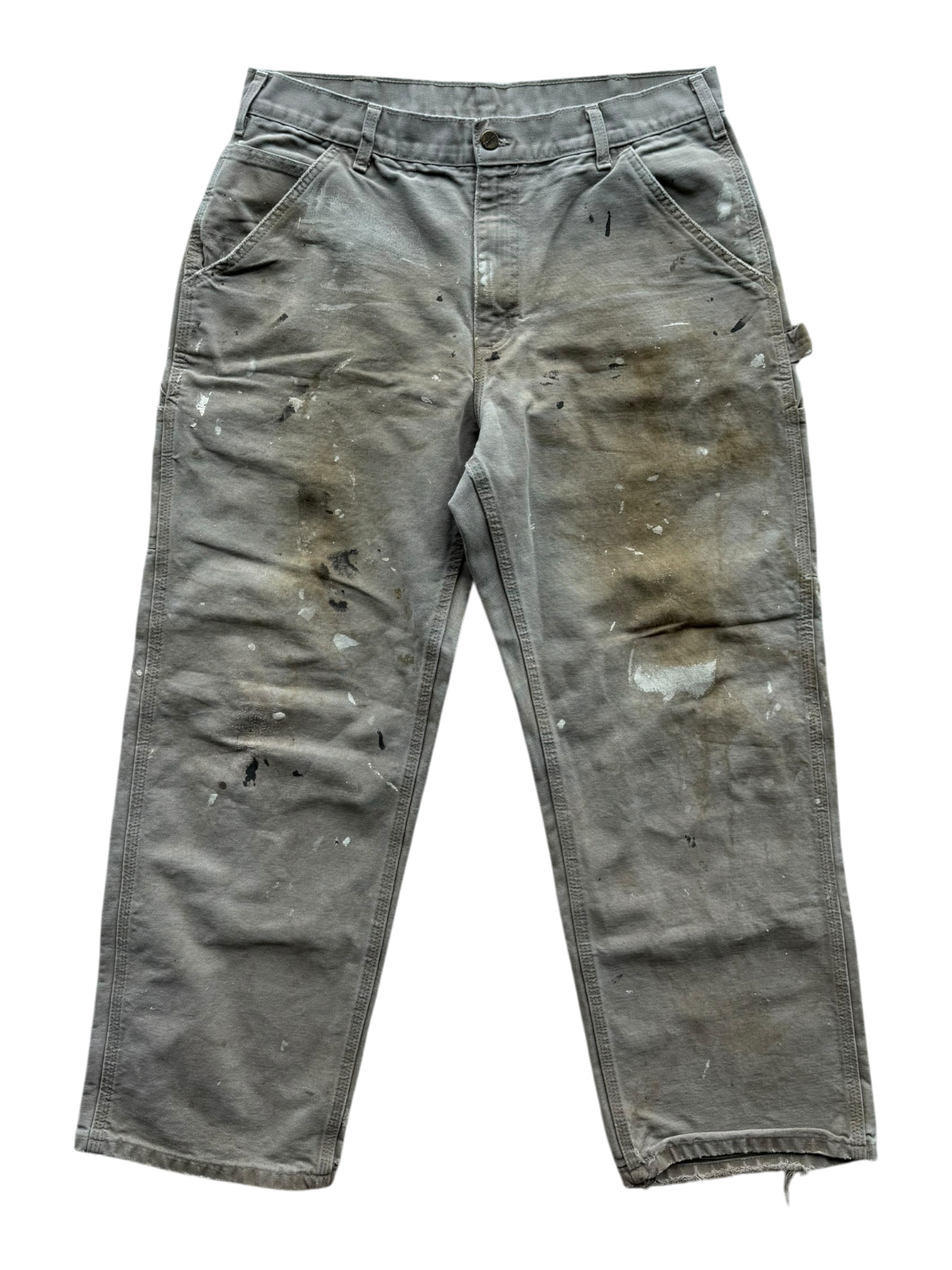 Grey Paint Splatter Vintage Carpenter Pants