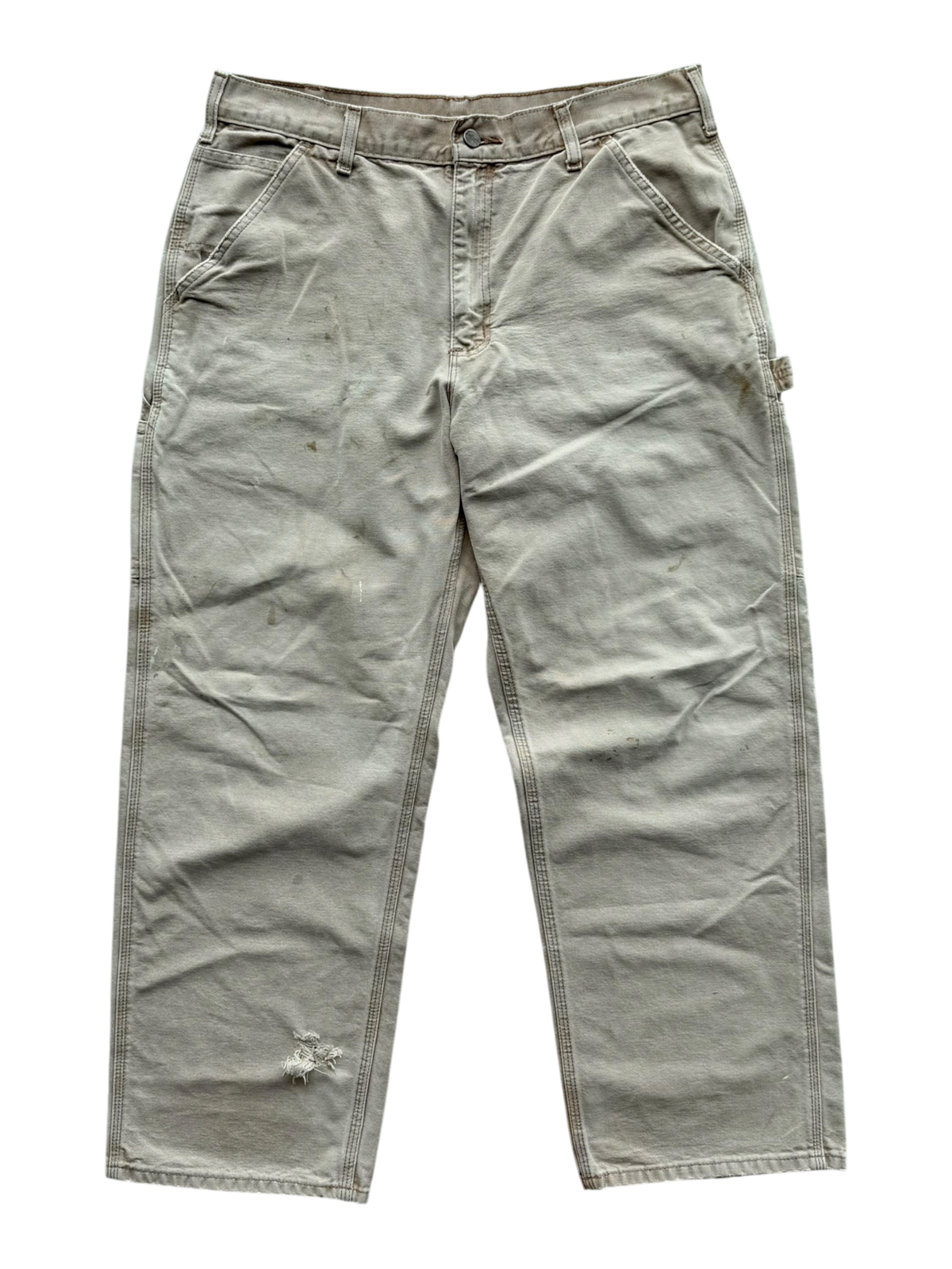 Tan Sun Faded Vintage Carpenter Pants