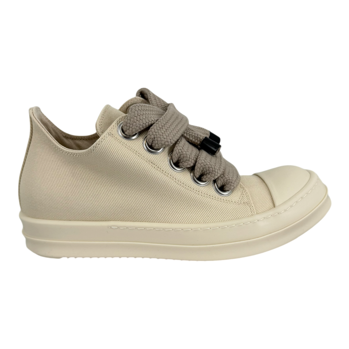 Drkshdw Natural Canvas-Toed Jumbo Lace Sneakers