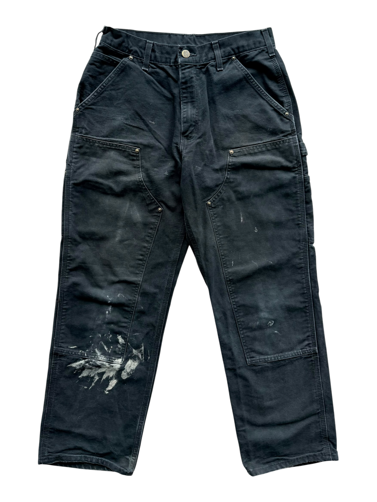 Black Paint Splatter Vintage Carpenter Pants