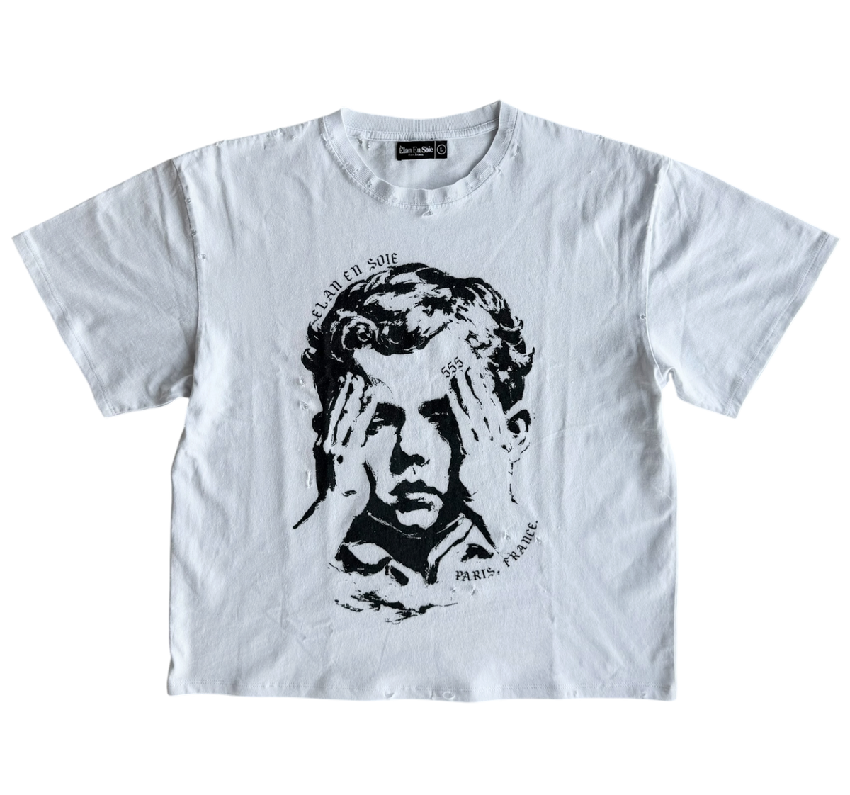 Baby Saint Distressed Tee White