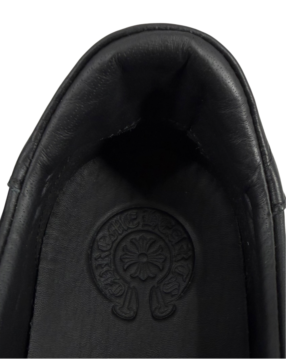 Black Leather Dagger Slip On Sneakers