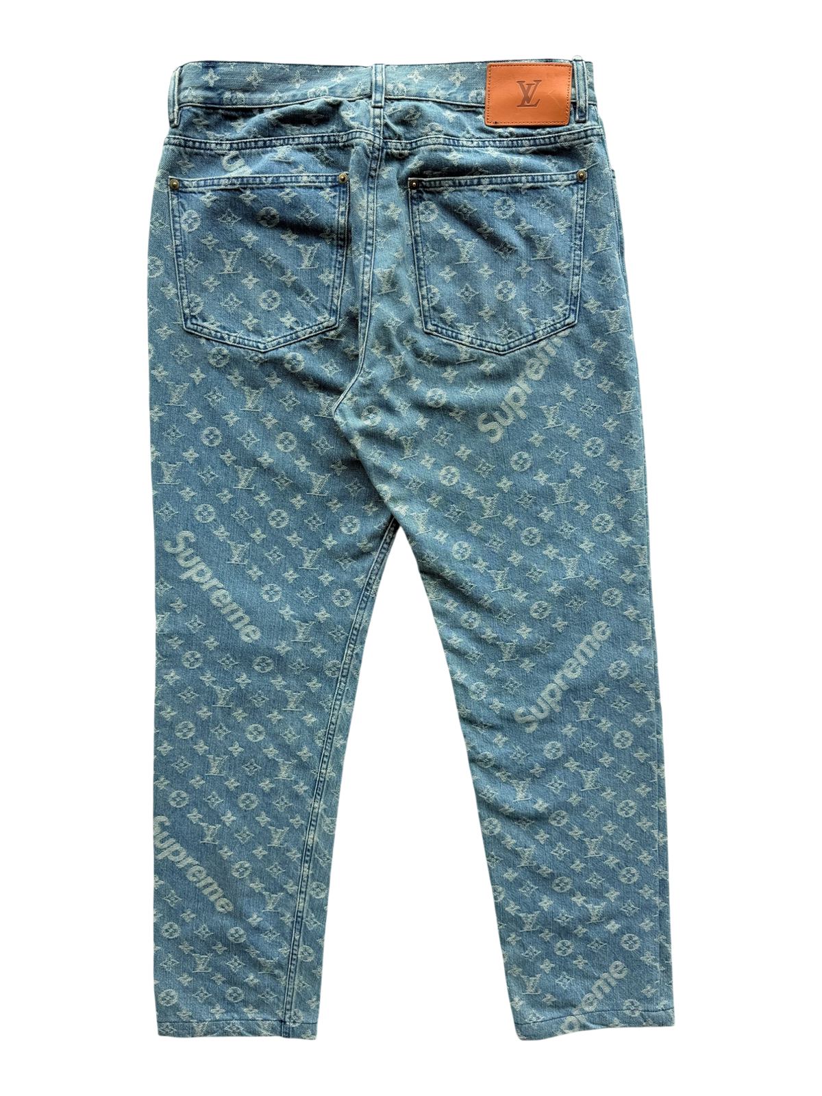 Supreme Blue Monogram Jeans