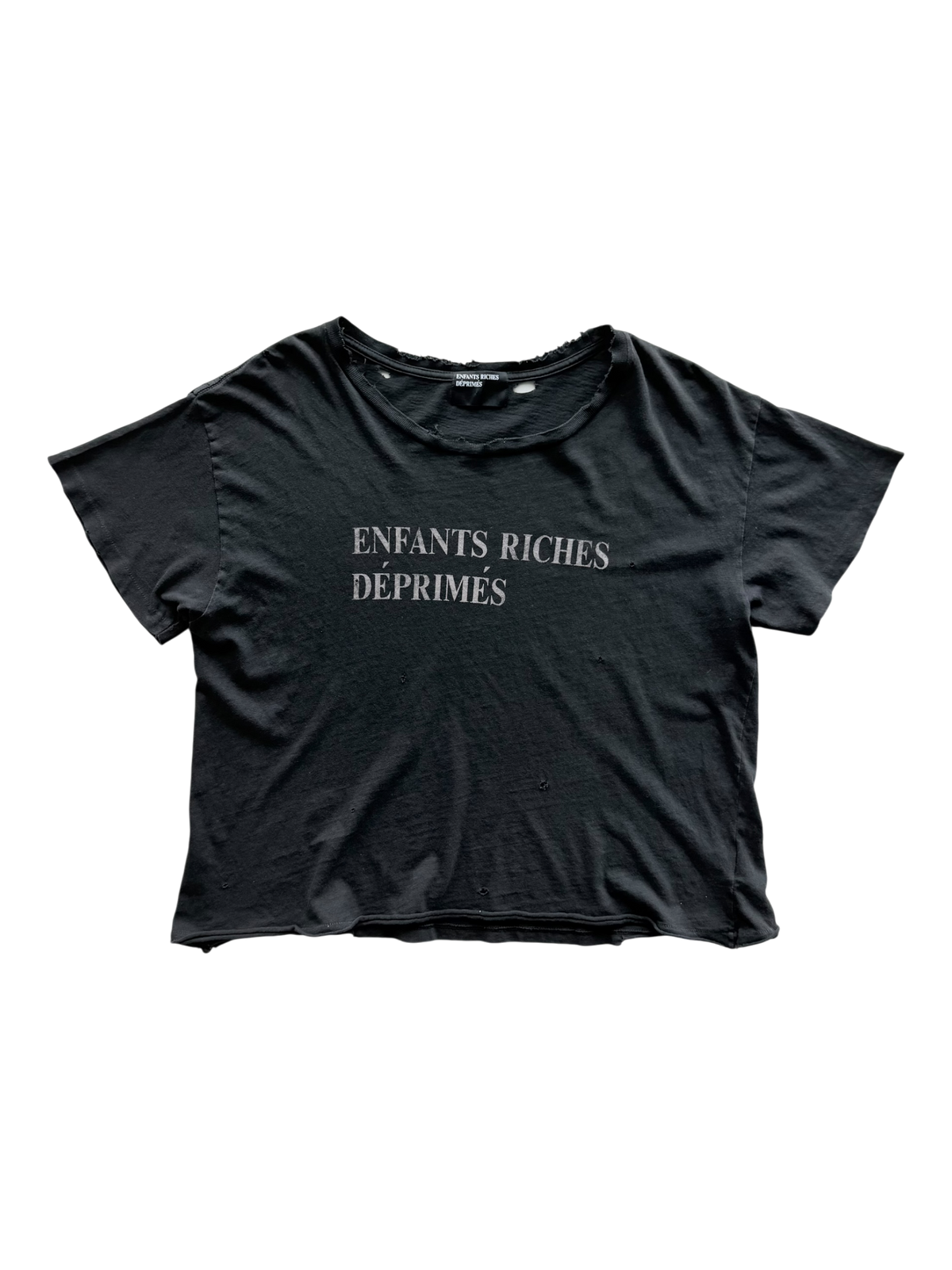 Logo T Shirt Washed Black White