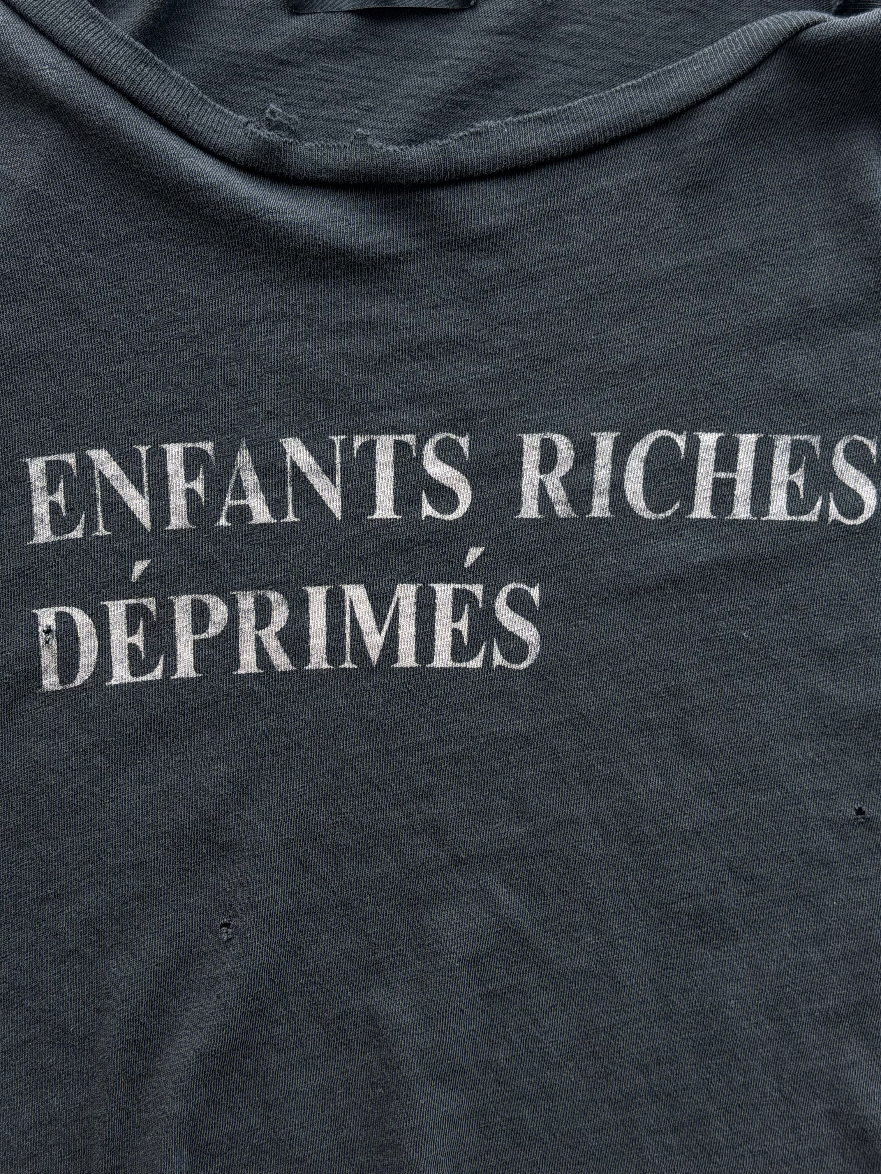 Logo T Shirt Washed Black White