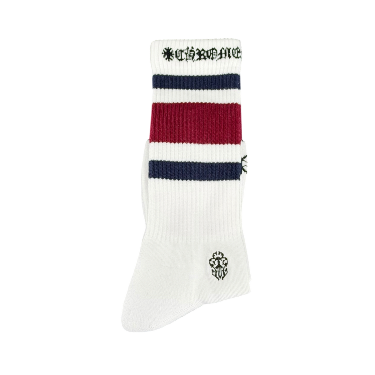 Miami Stripe Socks Burgundy/Navy/White