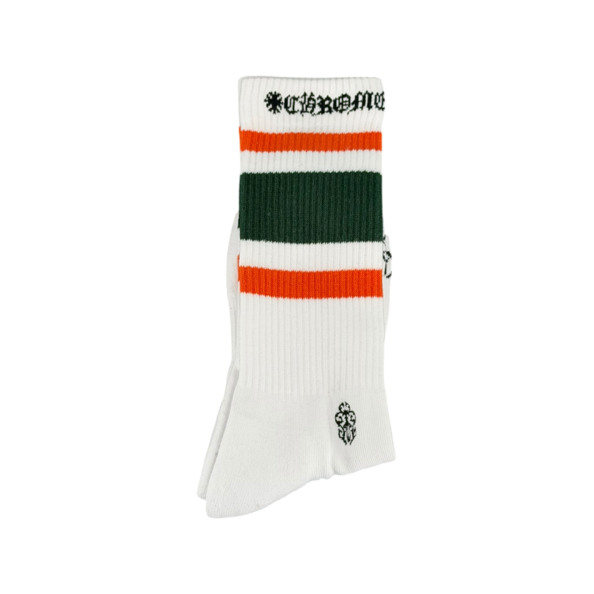 Miami Stripe Socks Green/Orange/White