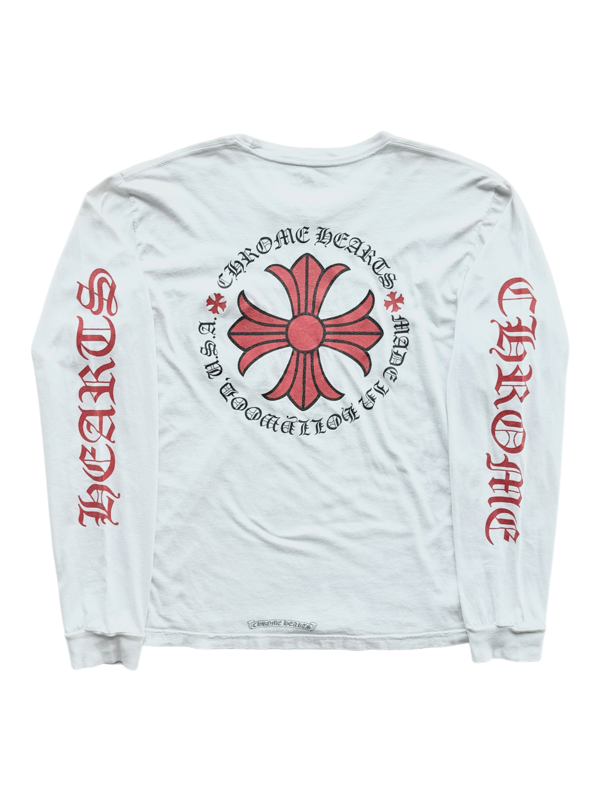 Red Plus Cross Hollywood White Longsleeve Tee