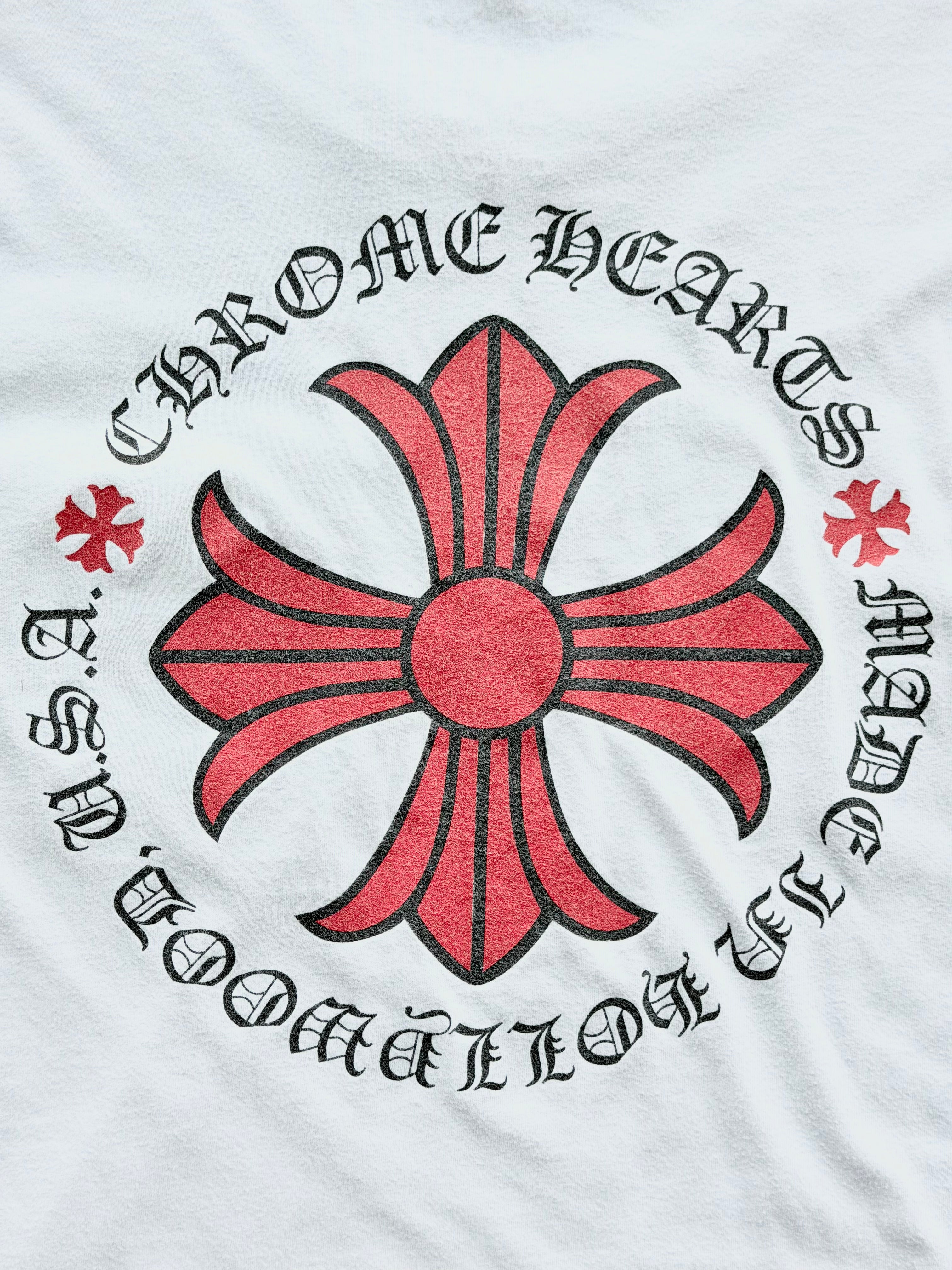 Red Plus Cross Hollywood White Longsleeve Tee