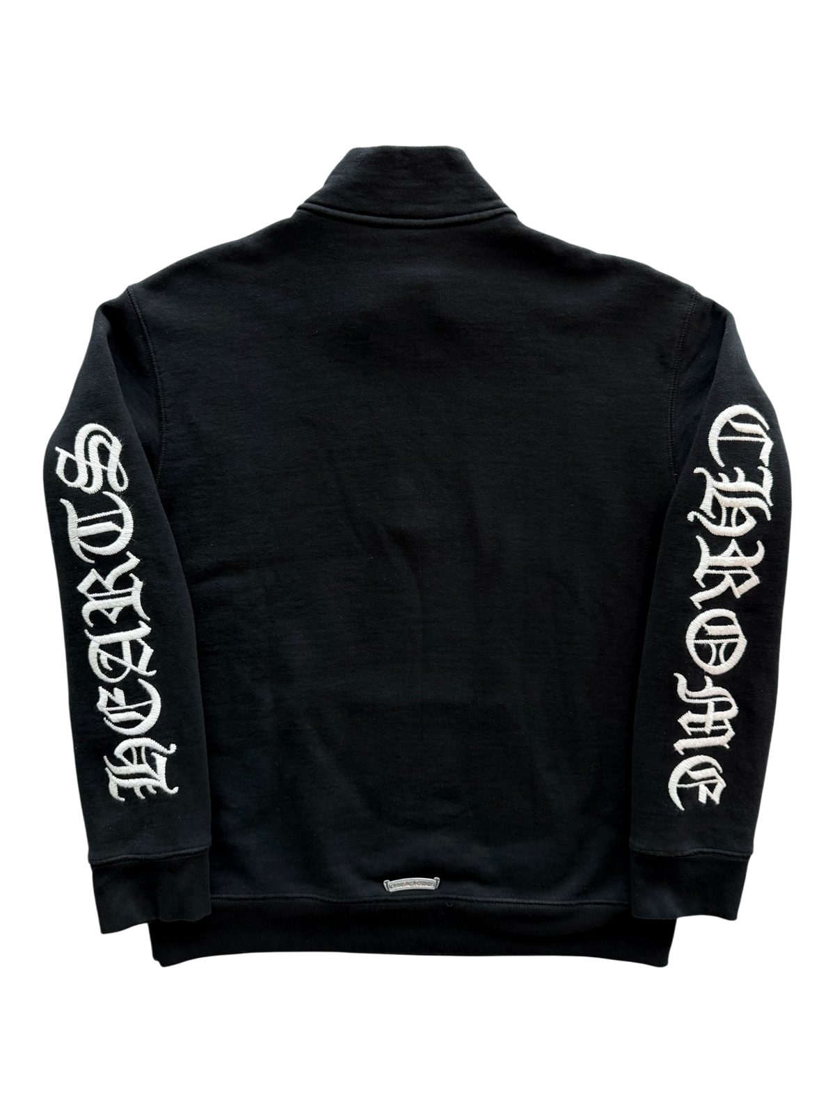 Slow Ride Embroidered Quarter Zip Sweatshirt Black