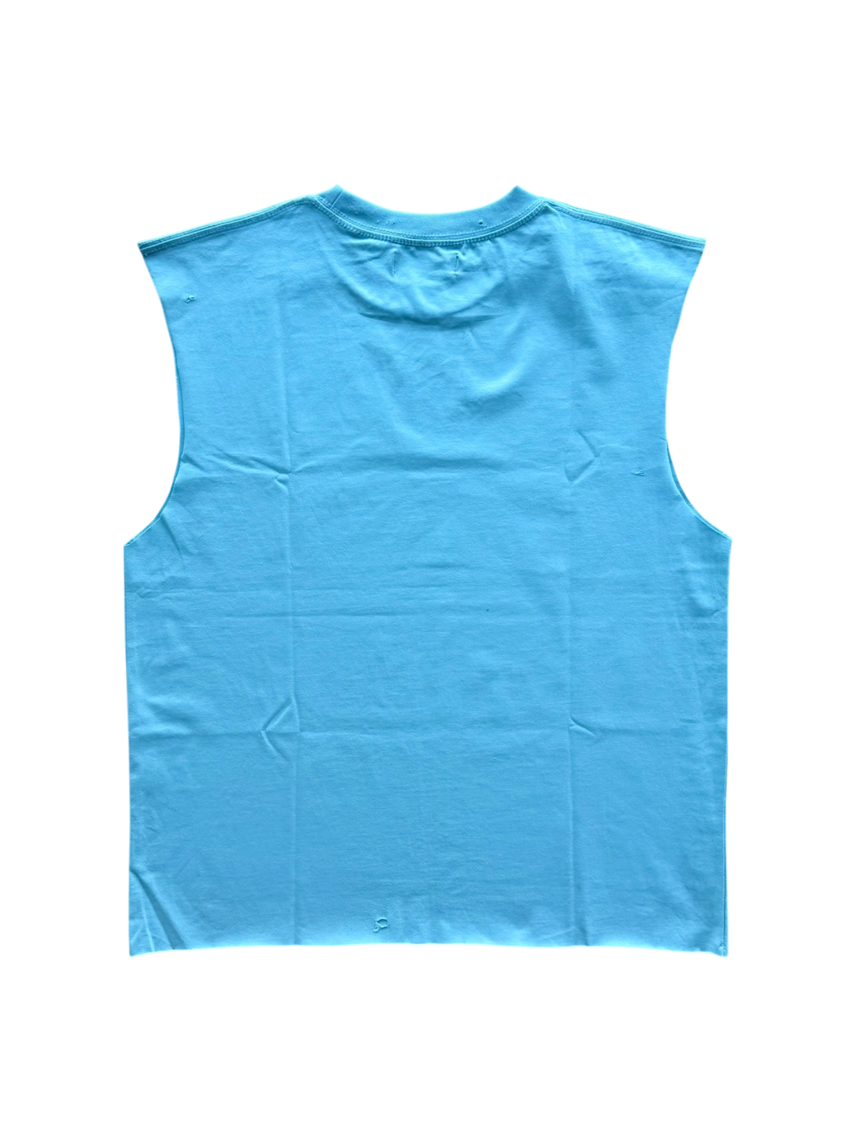 Lonely Girl Distressed Tank Top Sky Blue