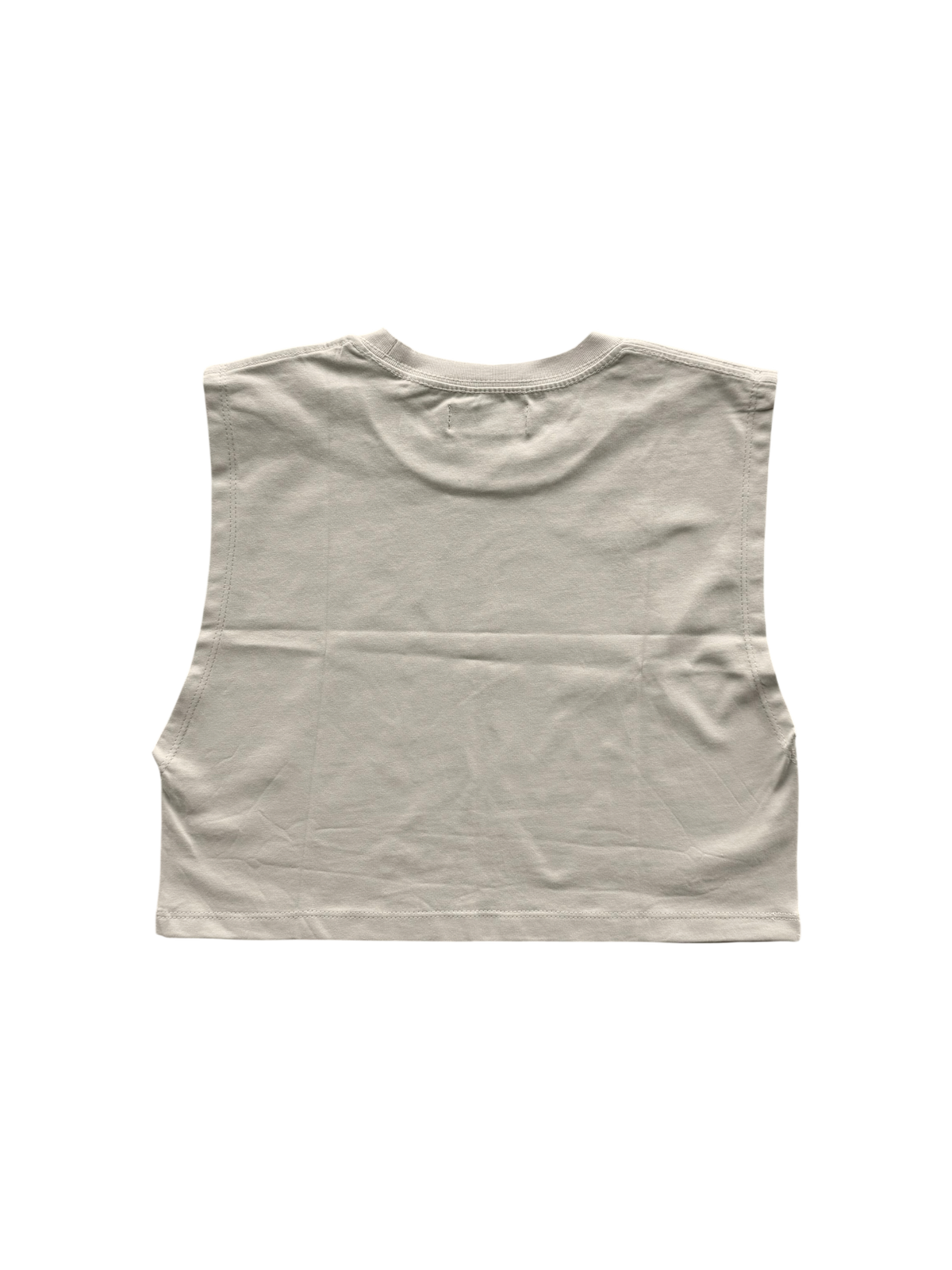 Cut Out Crop Top Beige