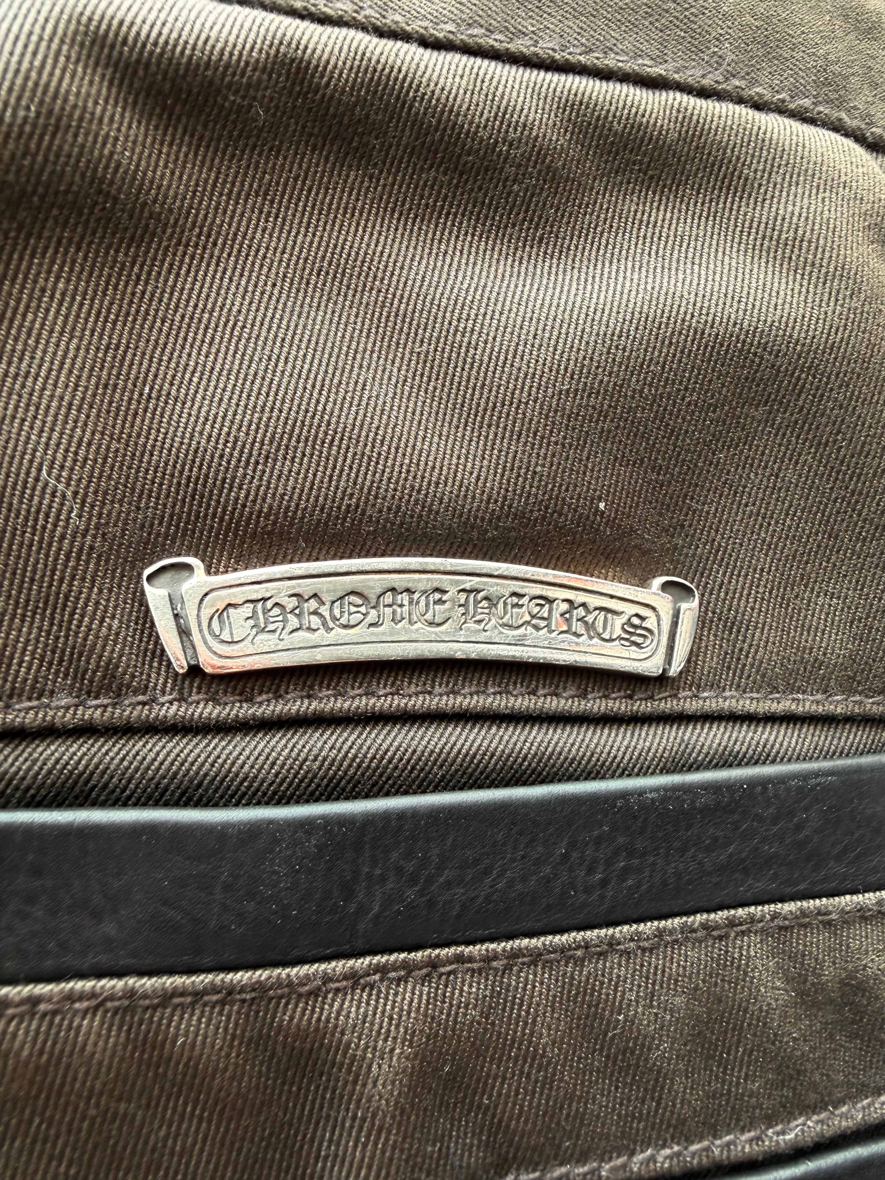 Brown Cheetah Cross Patch Chino Pants