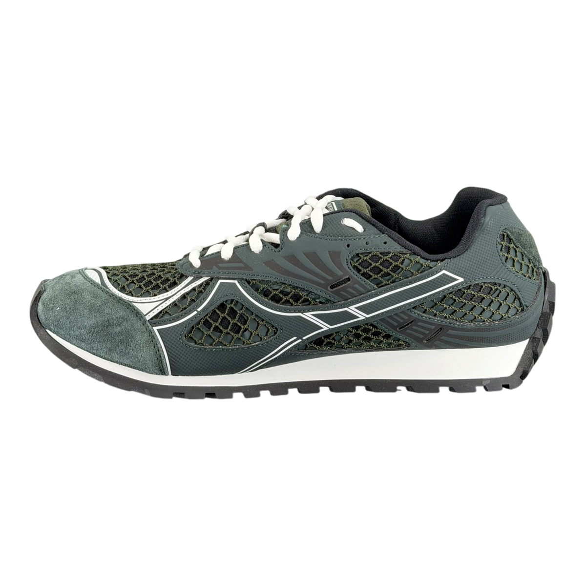 Dark Green Suede Orbit Sneakers