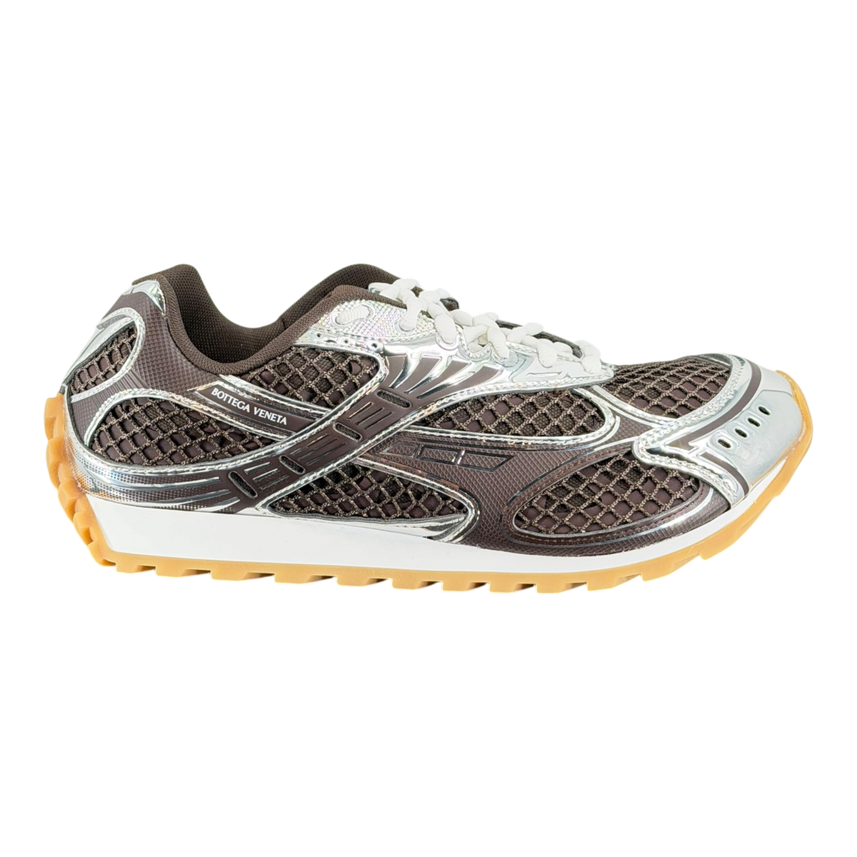 Brown & Silver Orbit Sneakers
