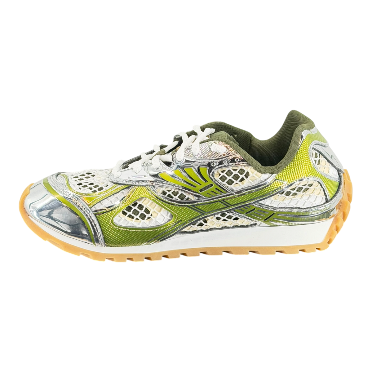 Olive & Silver Orbit Sneakers