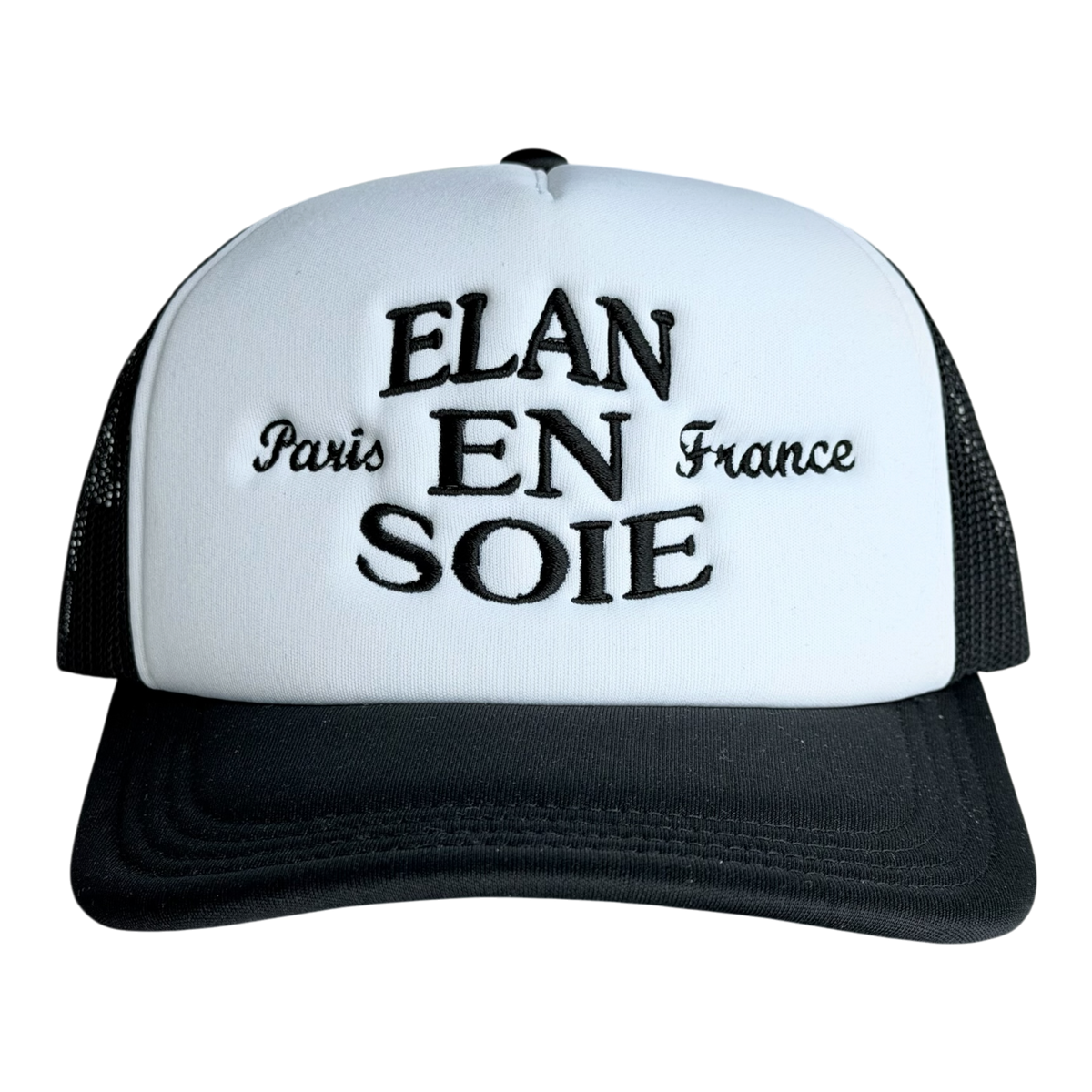 Black & White Patch Logo Hat White