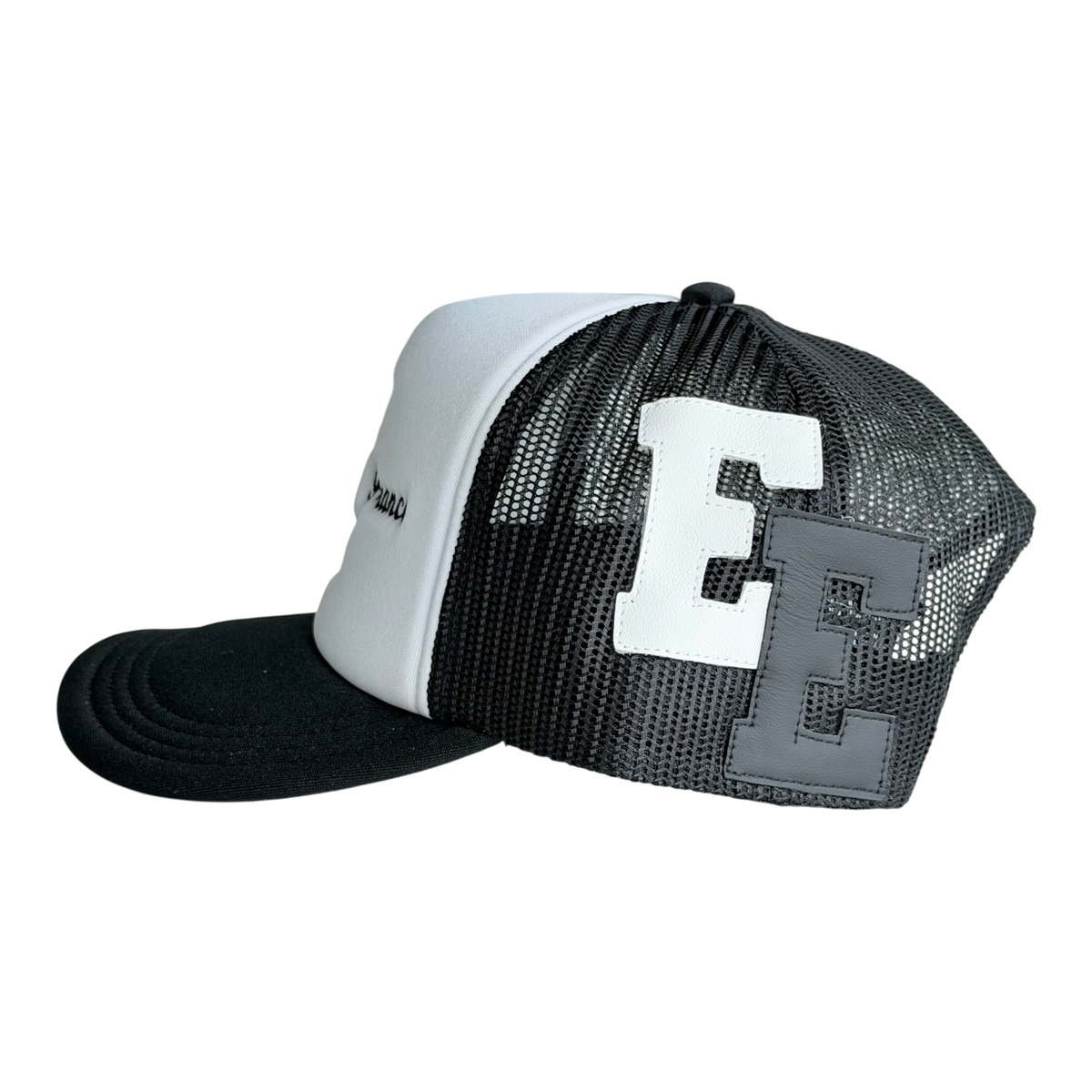 Black & White Patch Logo Hat White