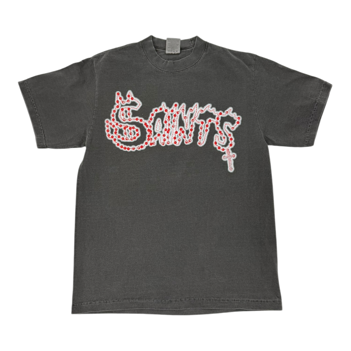 Grey/Red Rosary Tee