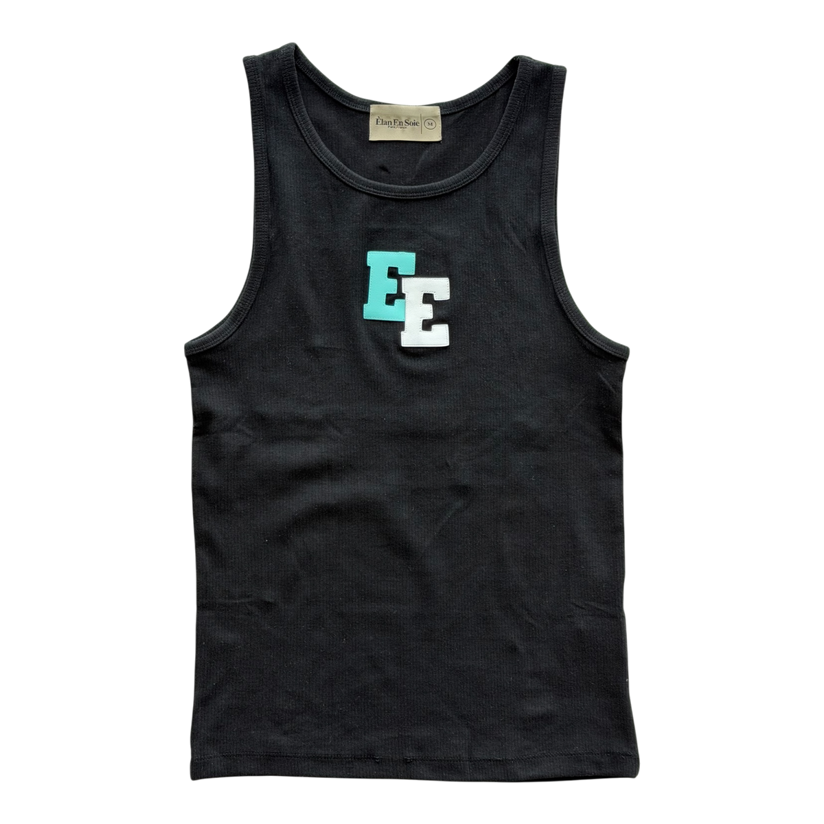 Tiffany & White Patch Black Tank