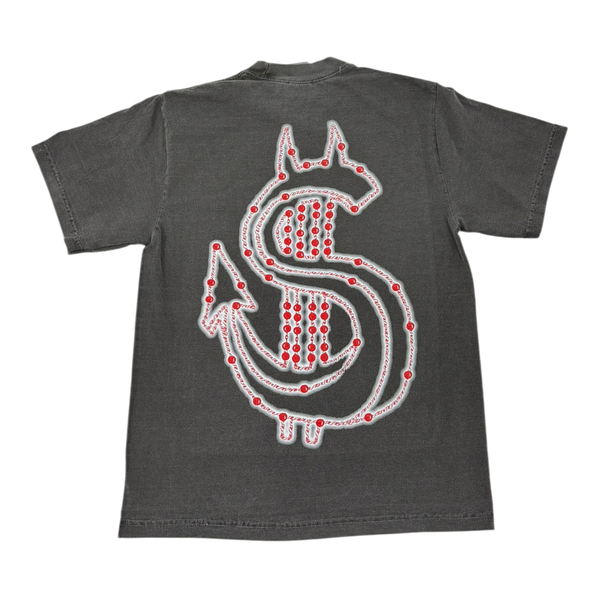 Grey/Red Rosary Tee