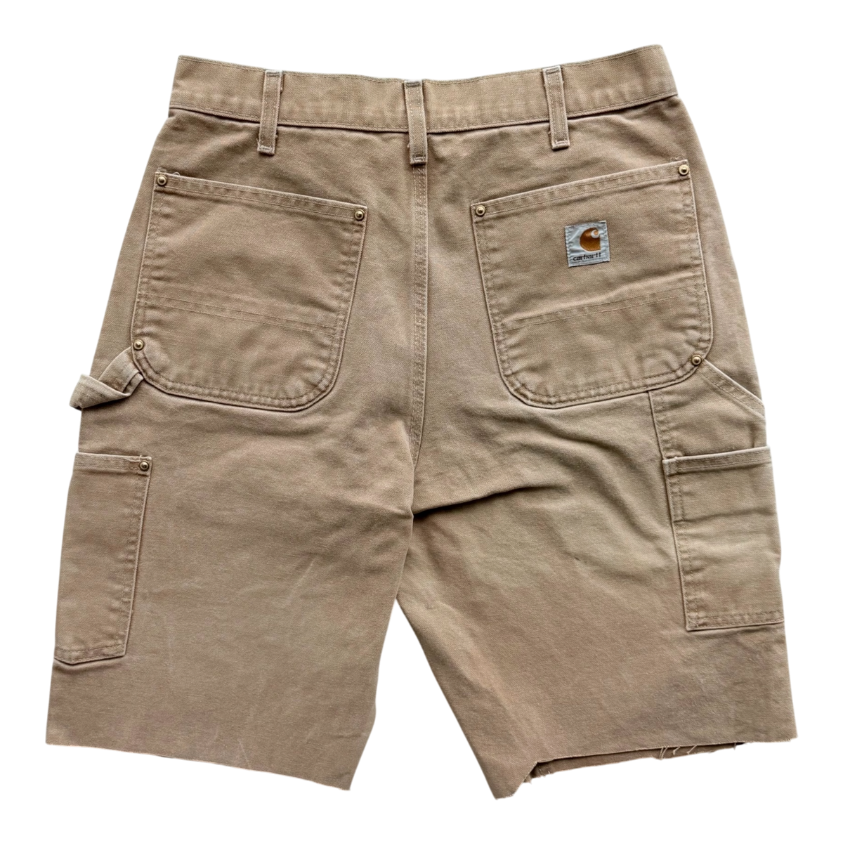 Tiffany White Black Patch Tan Carpenter Shorts