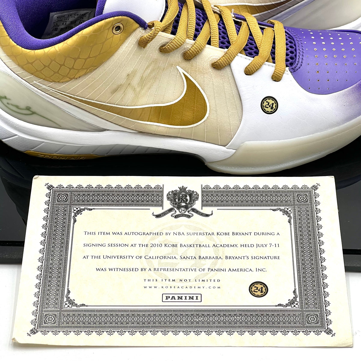 Nike Kobe 4 'Signed' (Panini Authenticated)