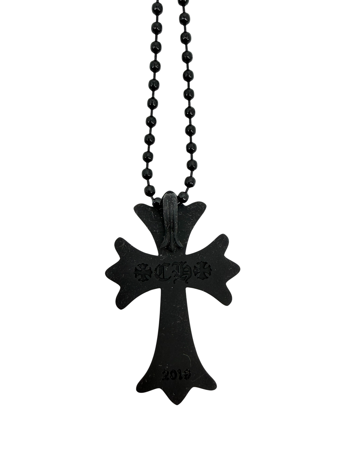 Silichrome Cross Necklace Black