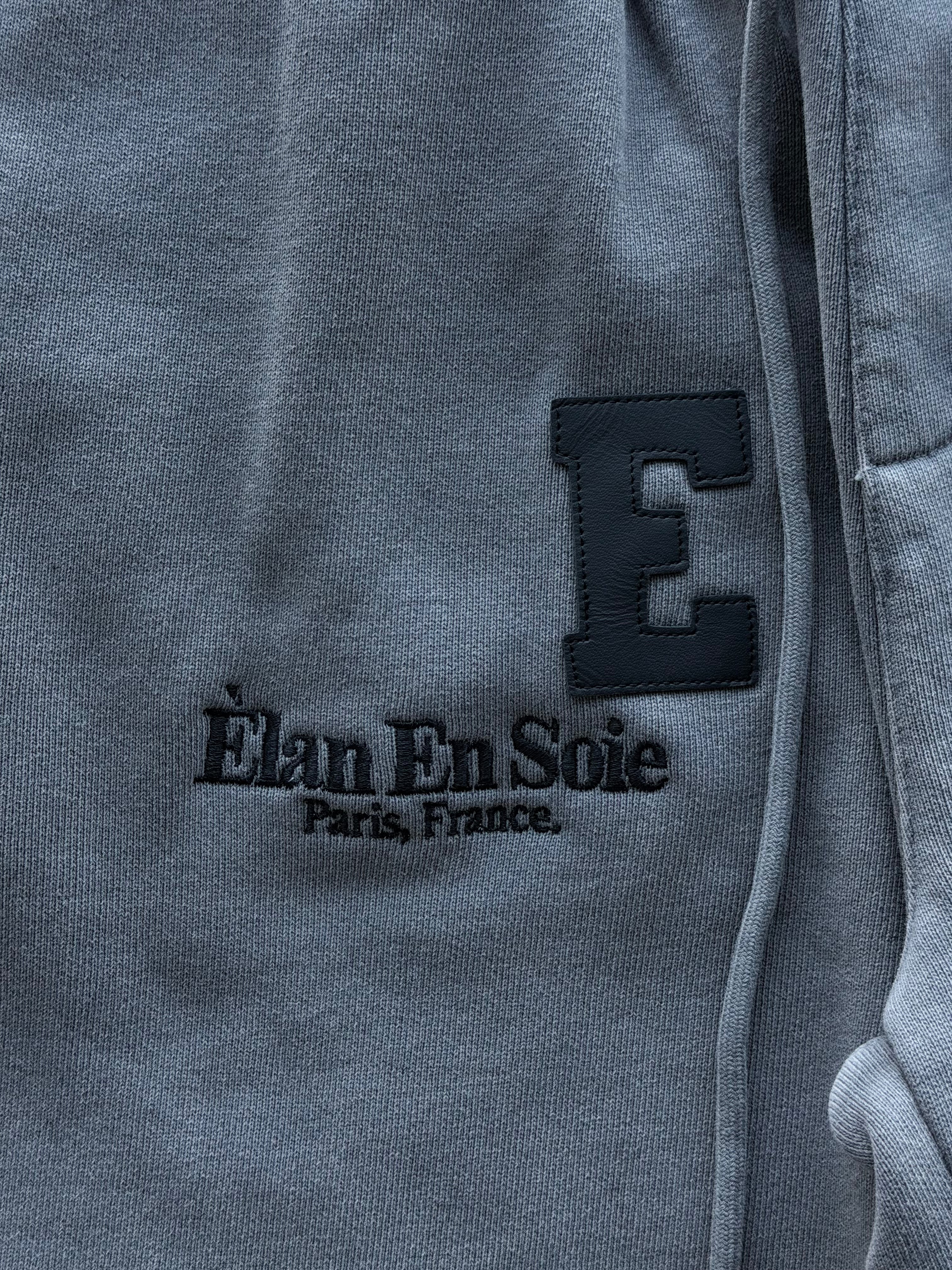 Black Patch Loose Fit Sweatpants Grey