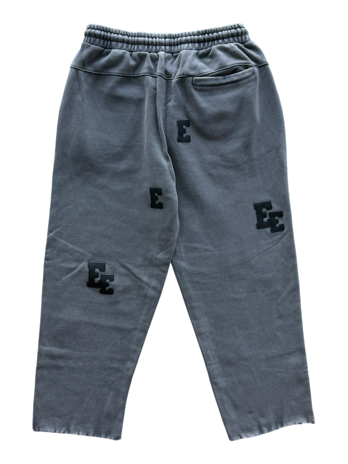 Black Patch Loose Fit Sweatpants Grey