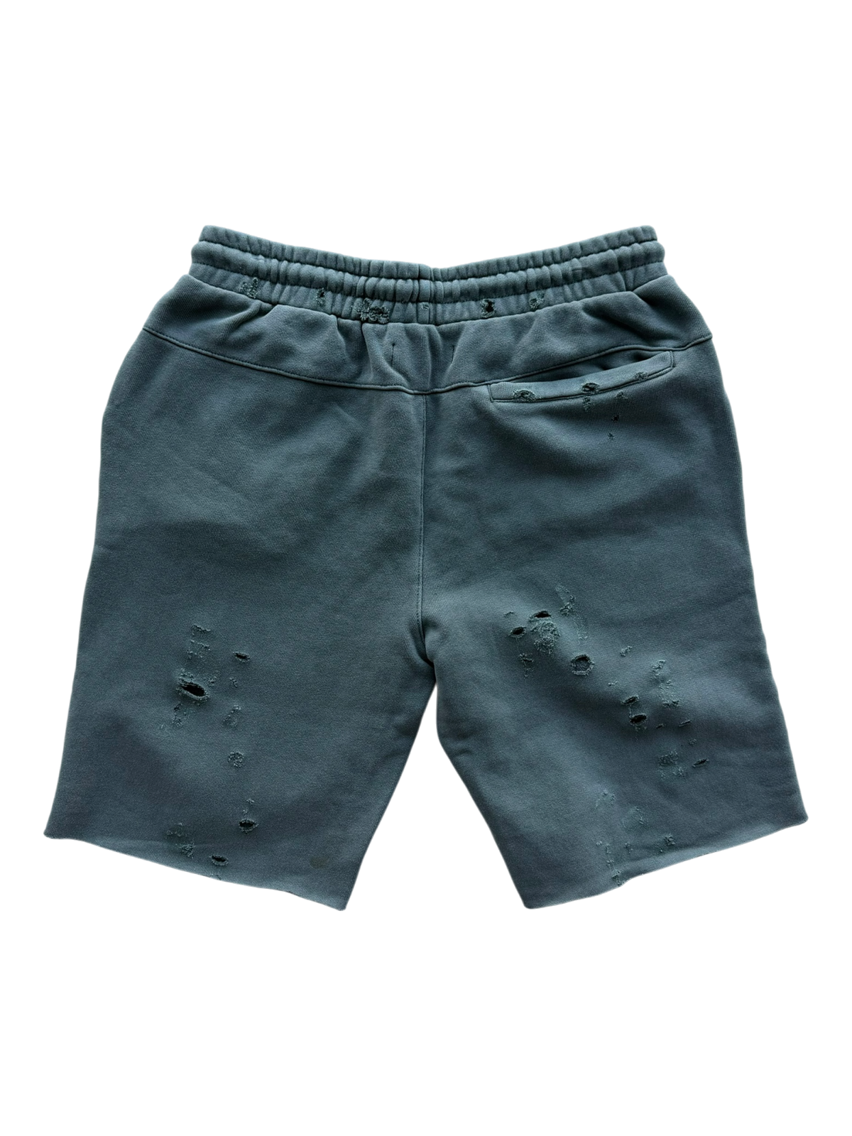 White & Brown Patch Sweatshorts Grey