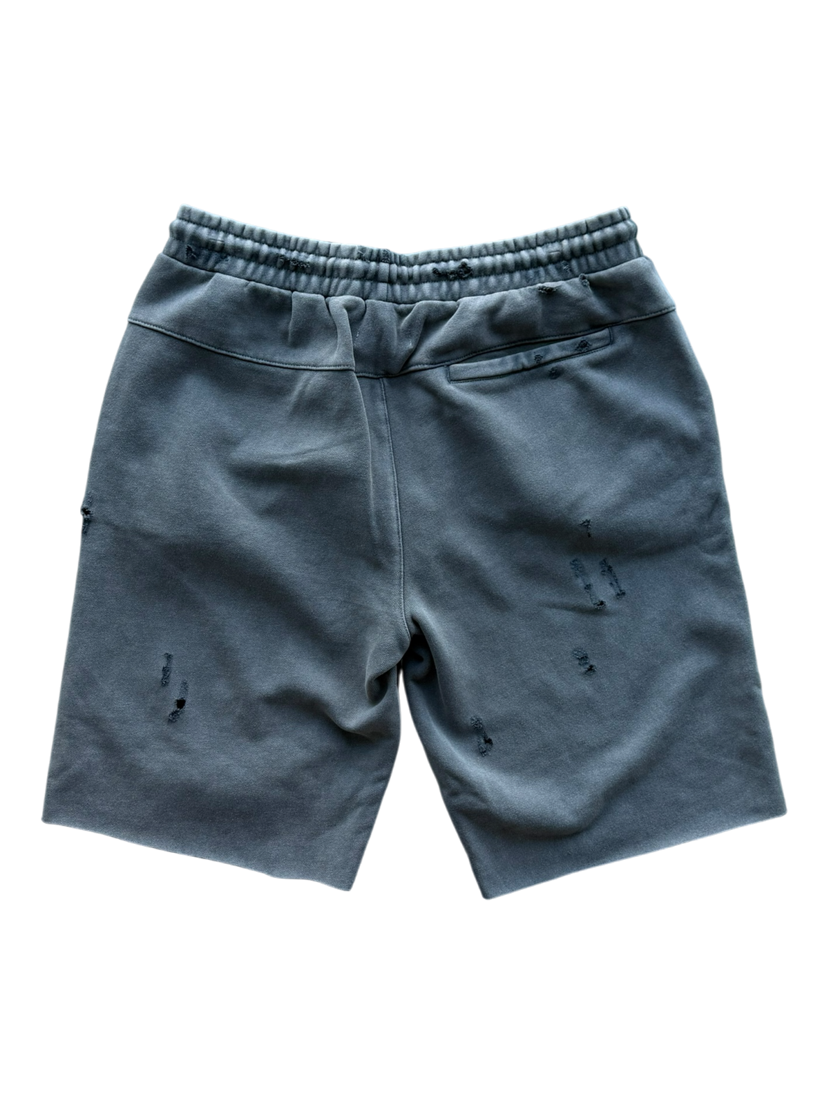 Red & Navy Croc Patch Sweatshorts Grey