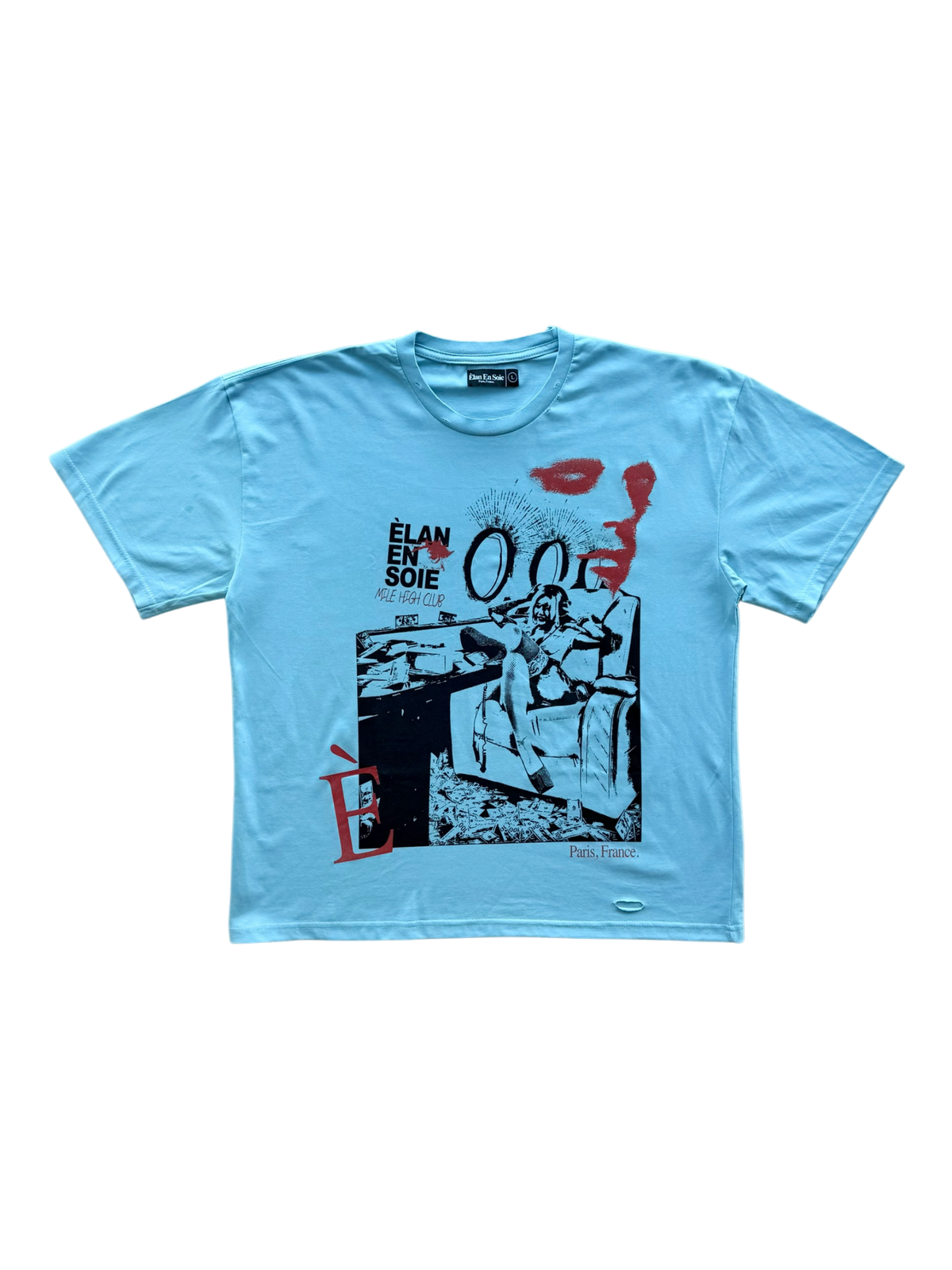 Mile High Club Distressed Tee Blue