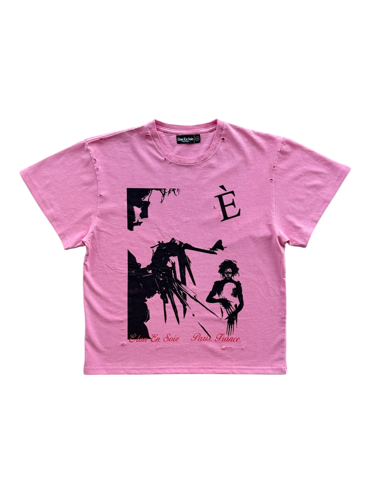 Scissorhands Distressed Tee Pink