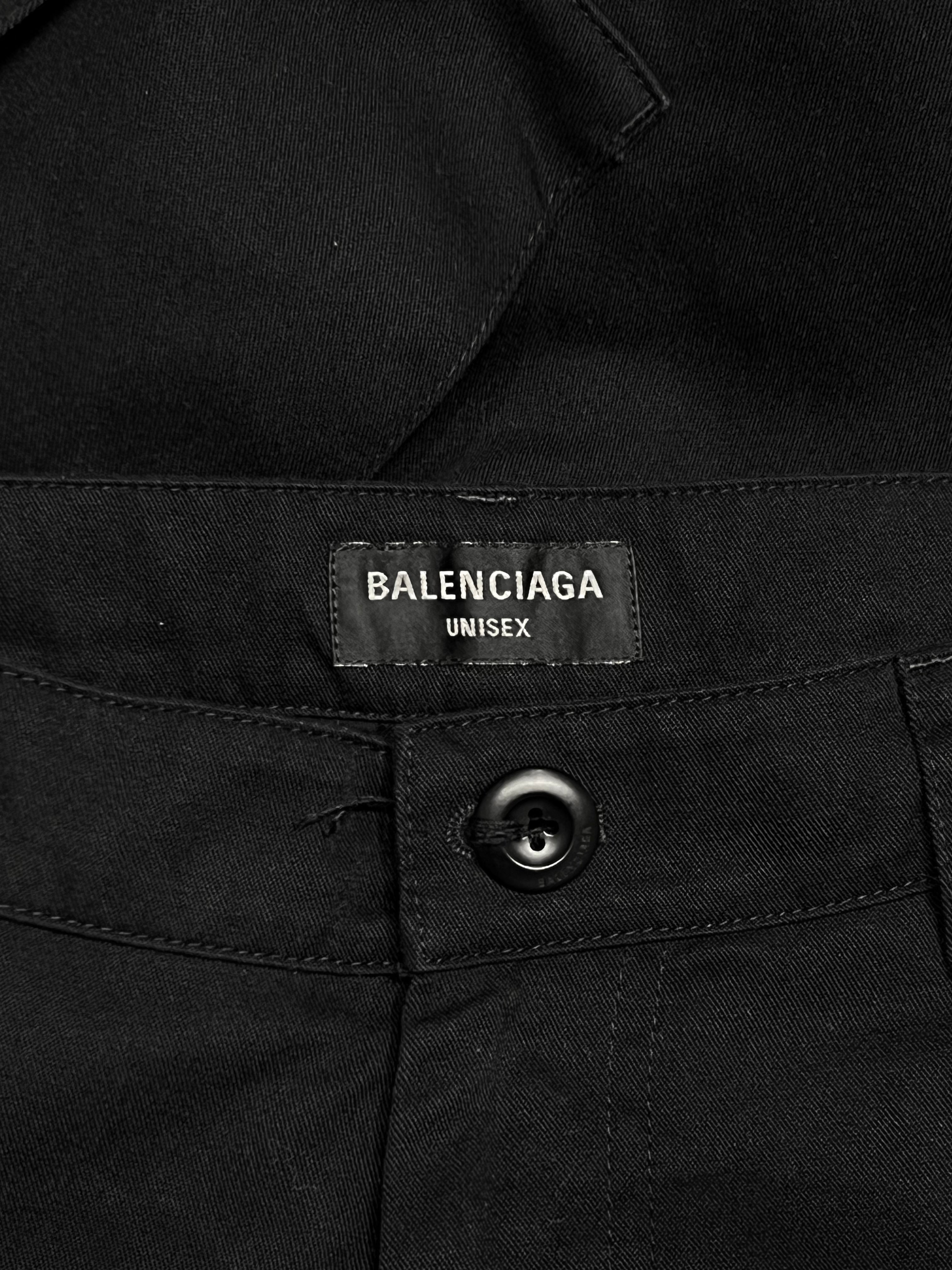 Flared Cargo Pants in black