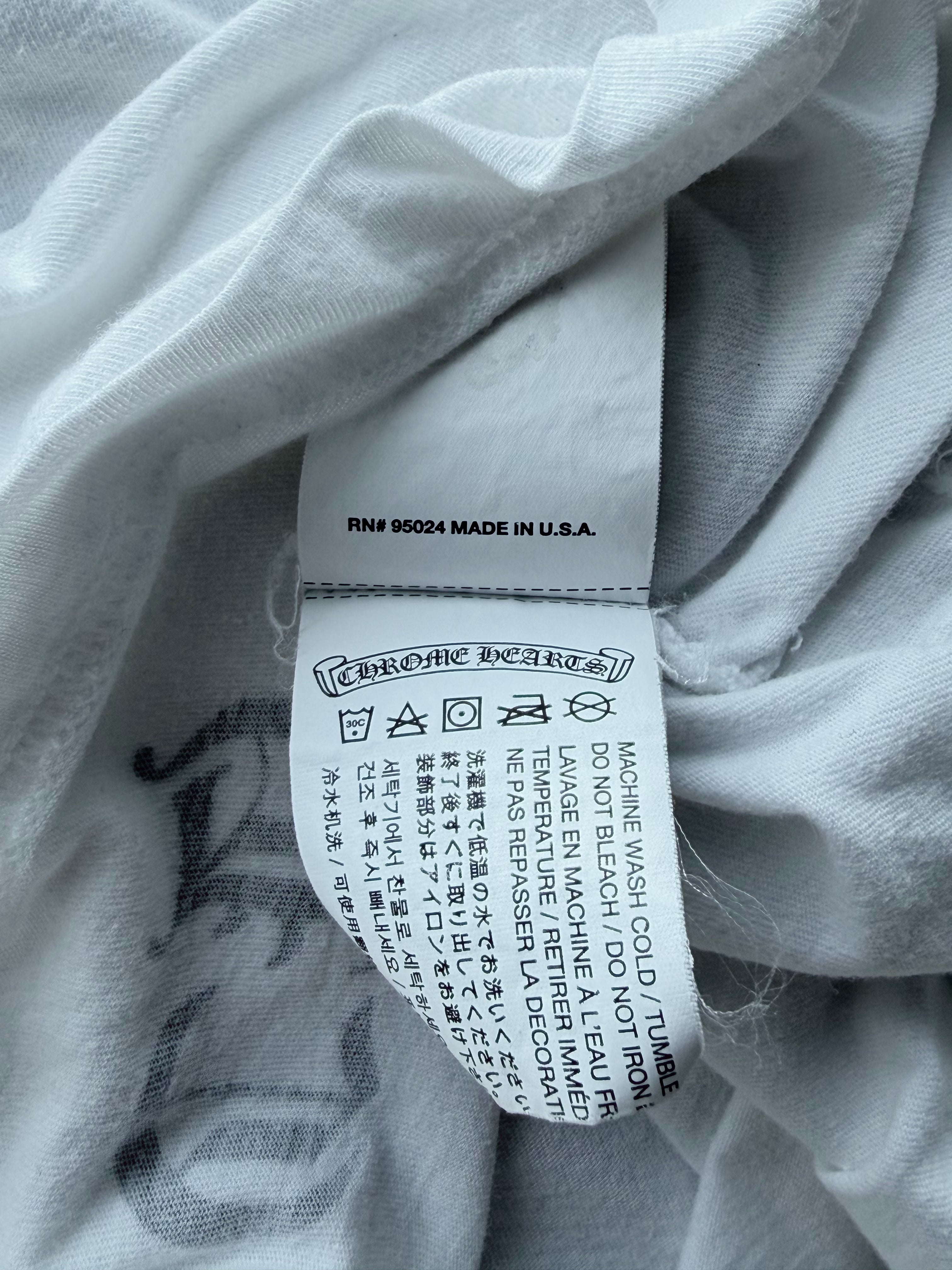 T Bar Logo White Vintage Tee