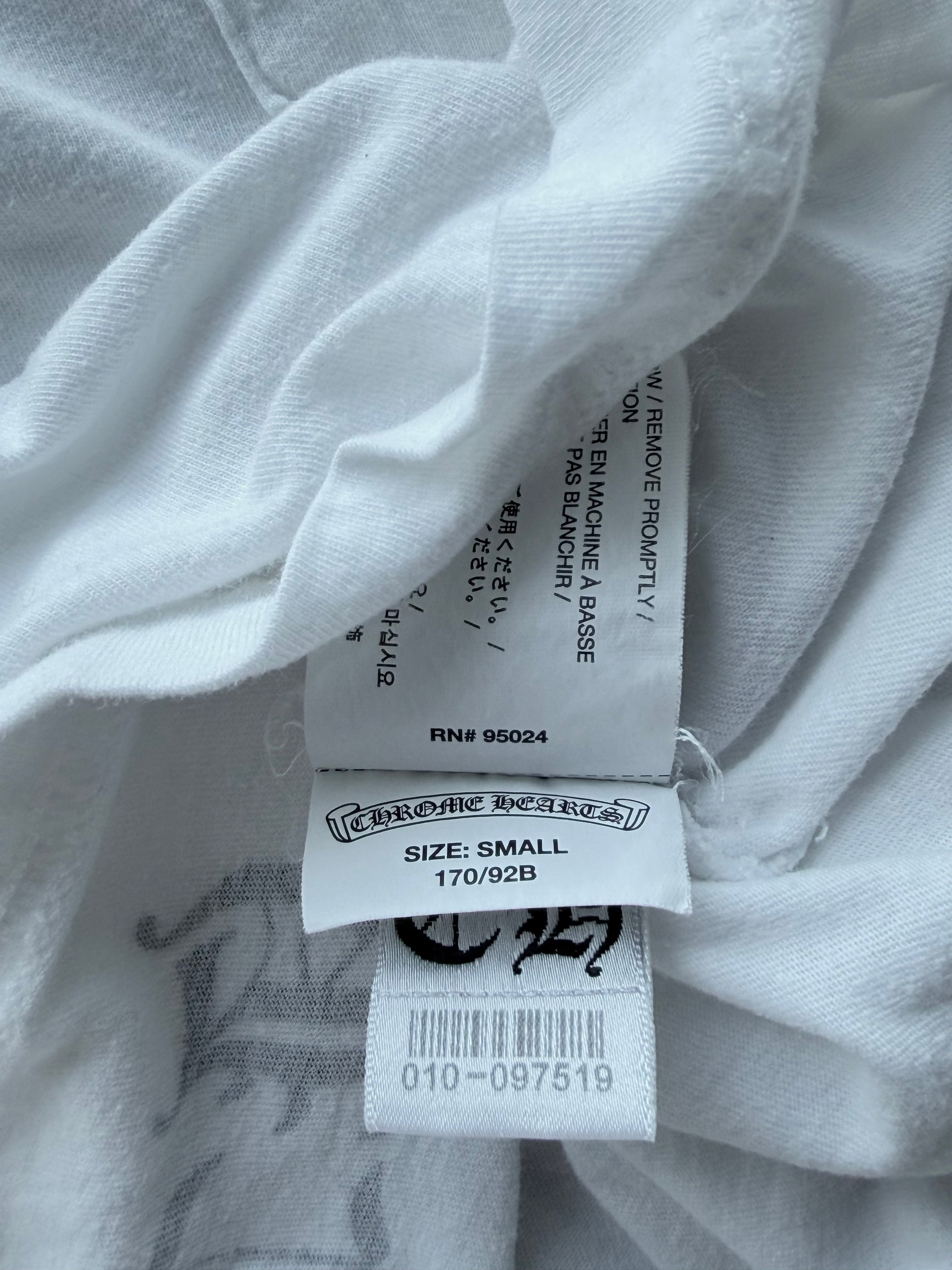 T Bar Logo White Vintage Tee
