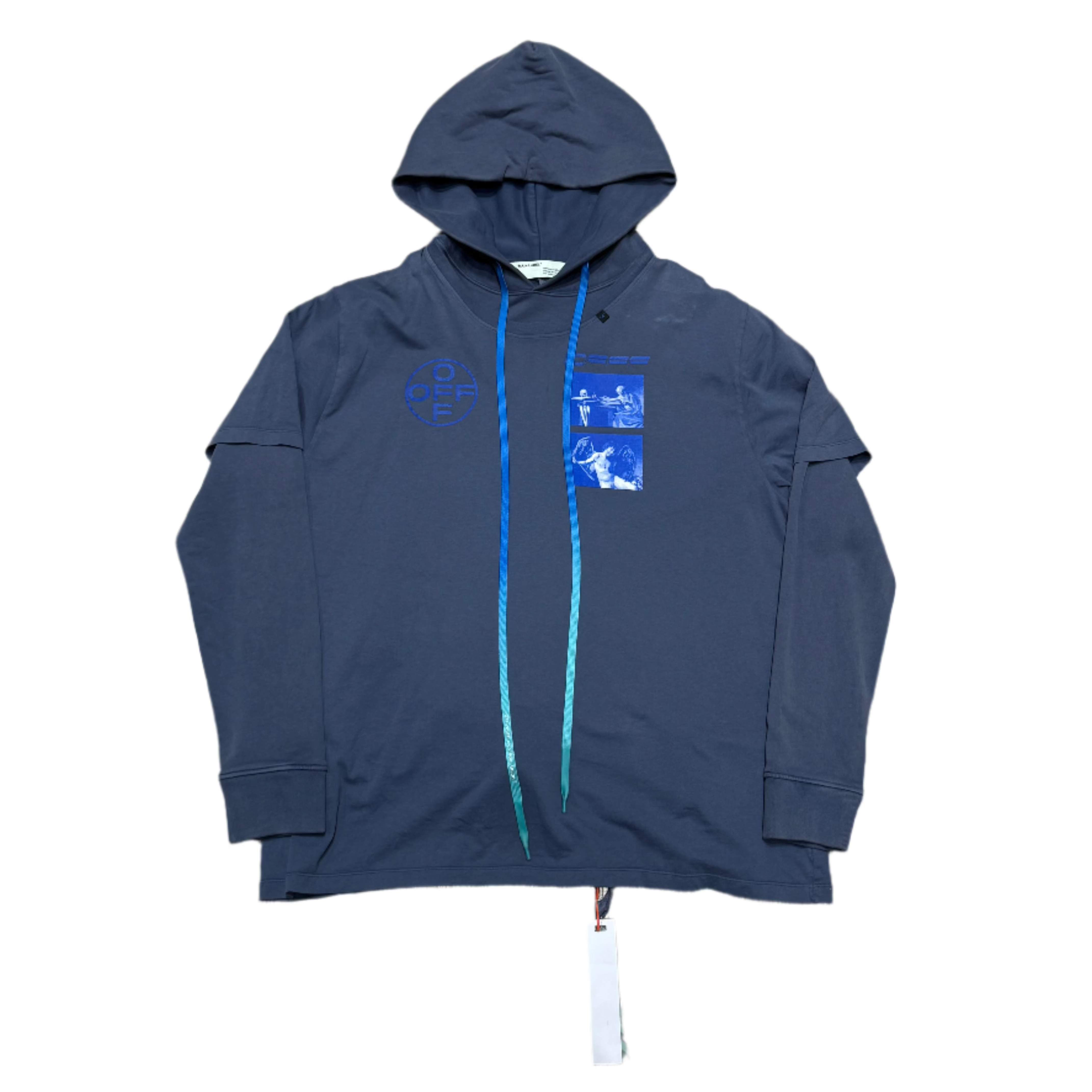 Caravaggio Double Hooded T-Shirt Blue