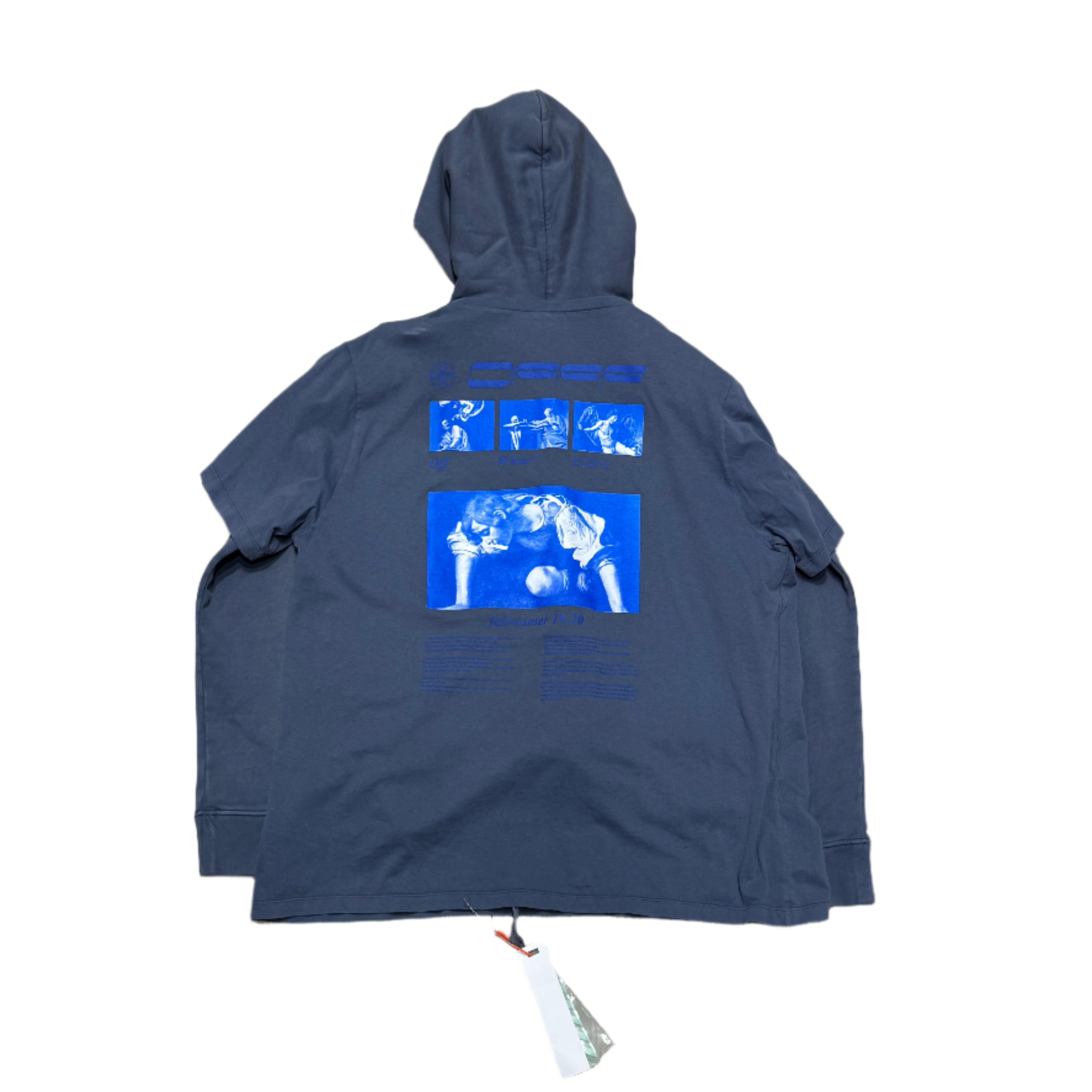 Caravaggio Double Hooded T-Shirt Blue