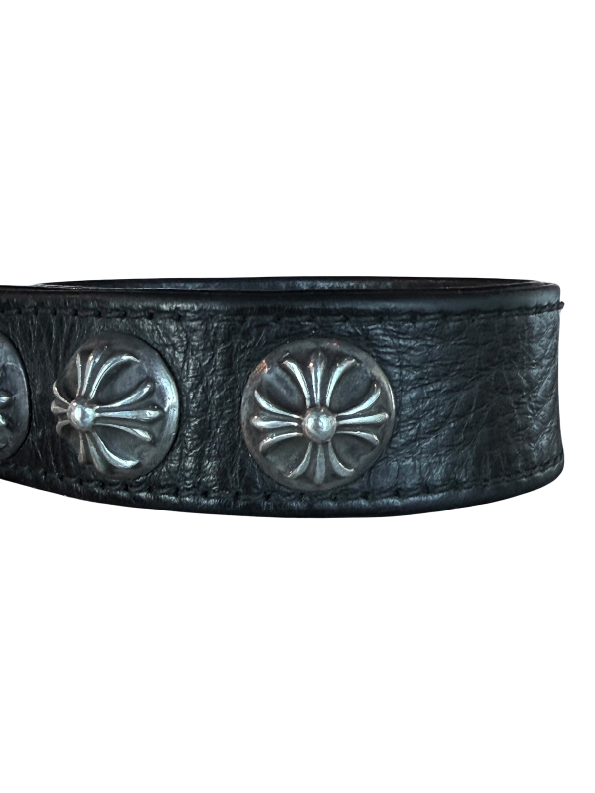 Cross Button Bracelet Black