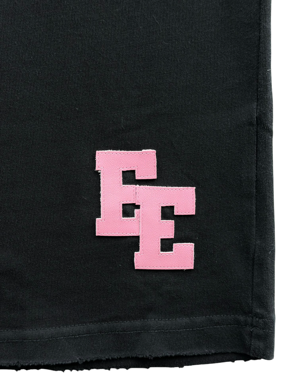 Vintage Paint Splatter Distressed Tee Pink Patch Black