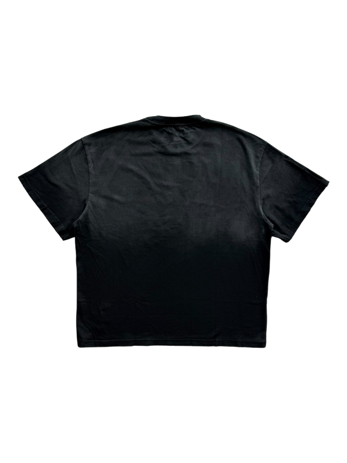 Vintage Paint Splatter Distressed Tee Pink Patch Black