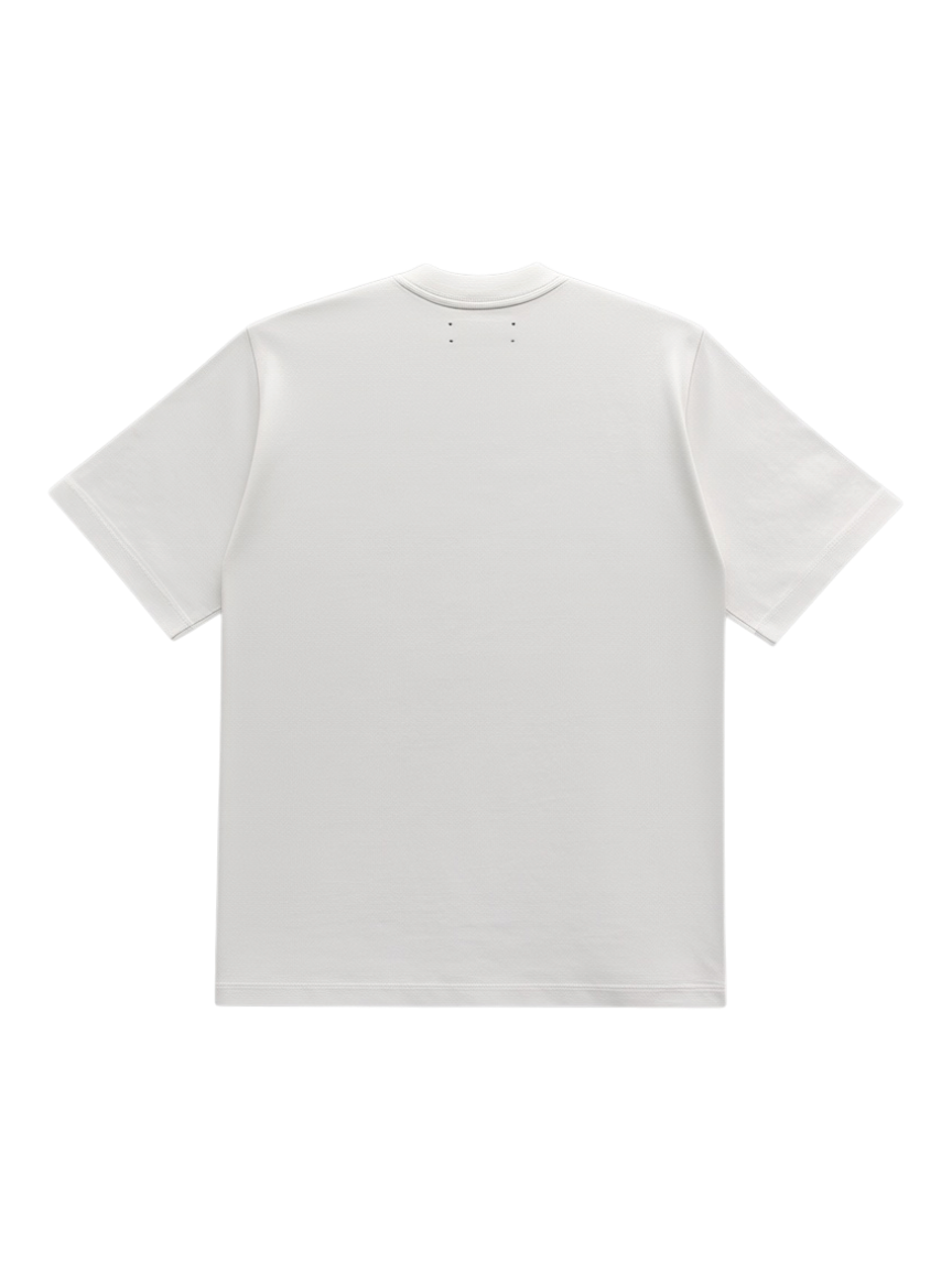 White & Red Staggered Logo T-Shirt